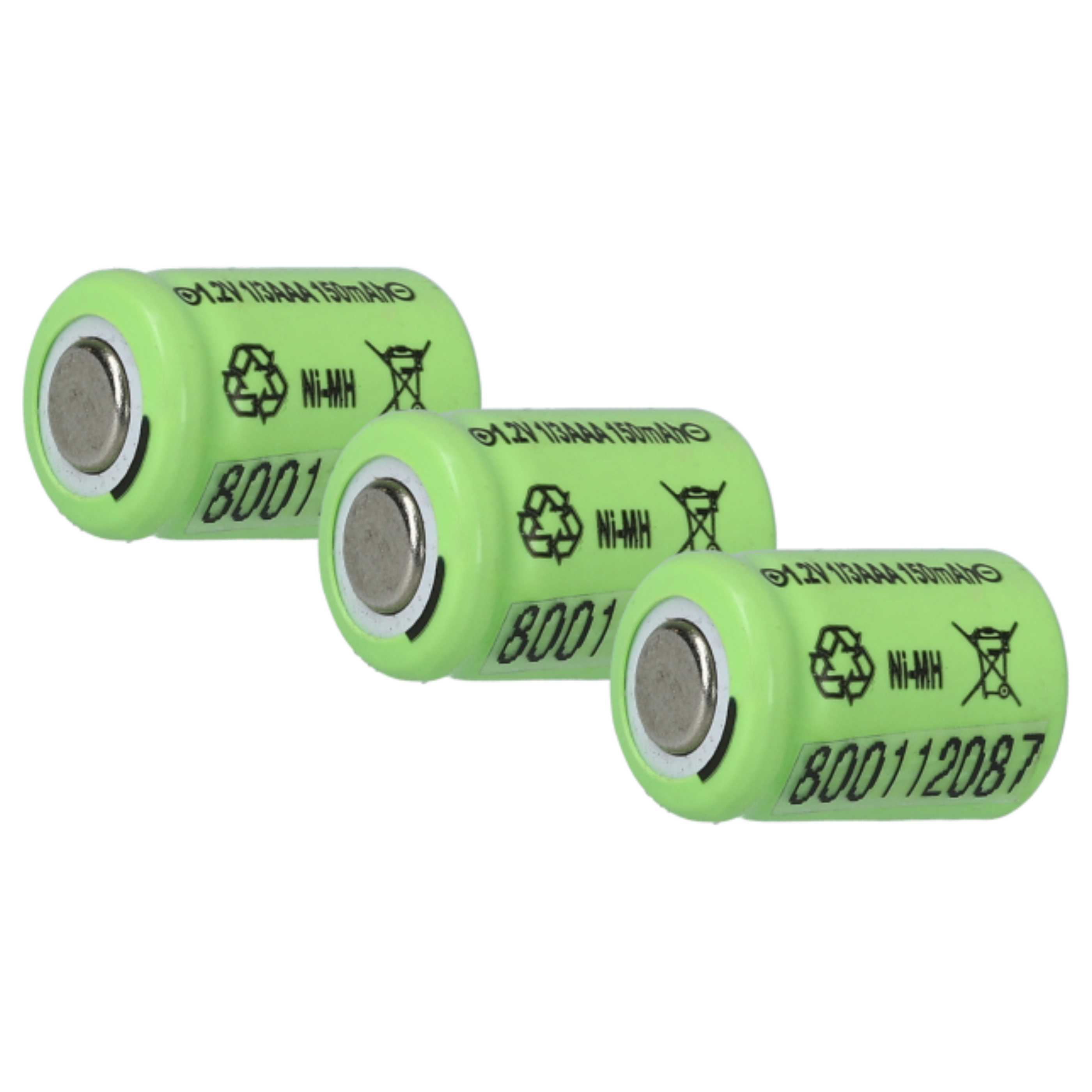 3x Batteria per modellini RC sostituisce 1/3AAA - 150mAh 1,2V NiMH