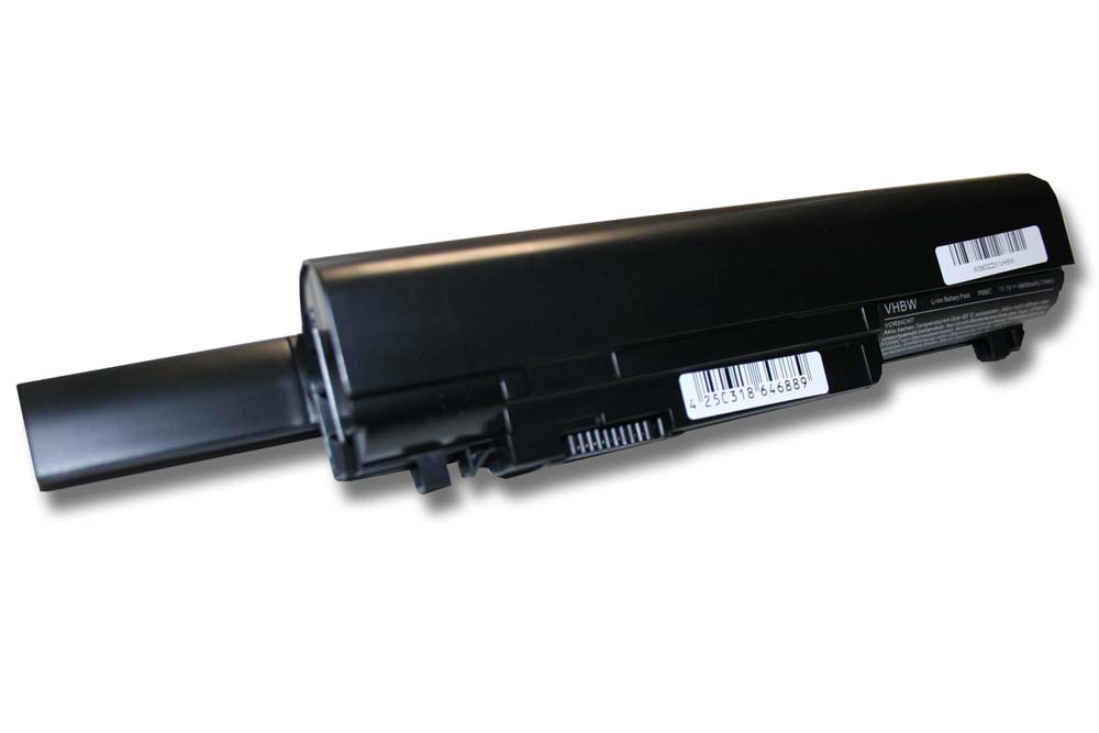 Batterie remplace Dell 312-0774, P866C, 312-0773, P878C pour ordinateur portable - 6600mAh 11,1V Li-ion, noir