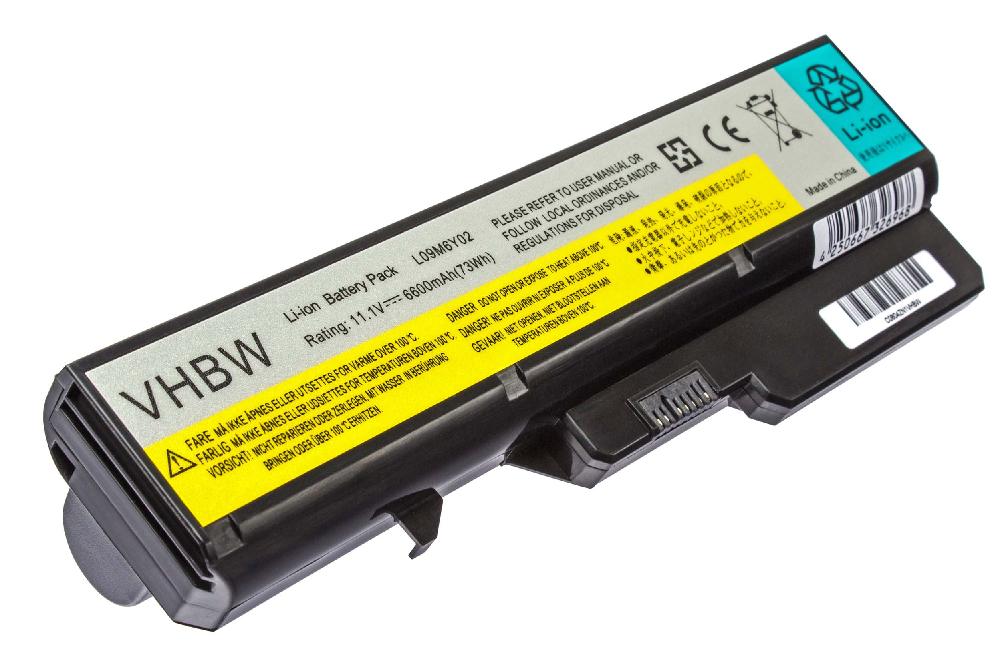 Notebook Battery Replacement for IBM / Lenovo 121000938, 121000937, 121000935 - 6600mAh 11.1V Li-Ion, black