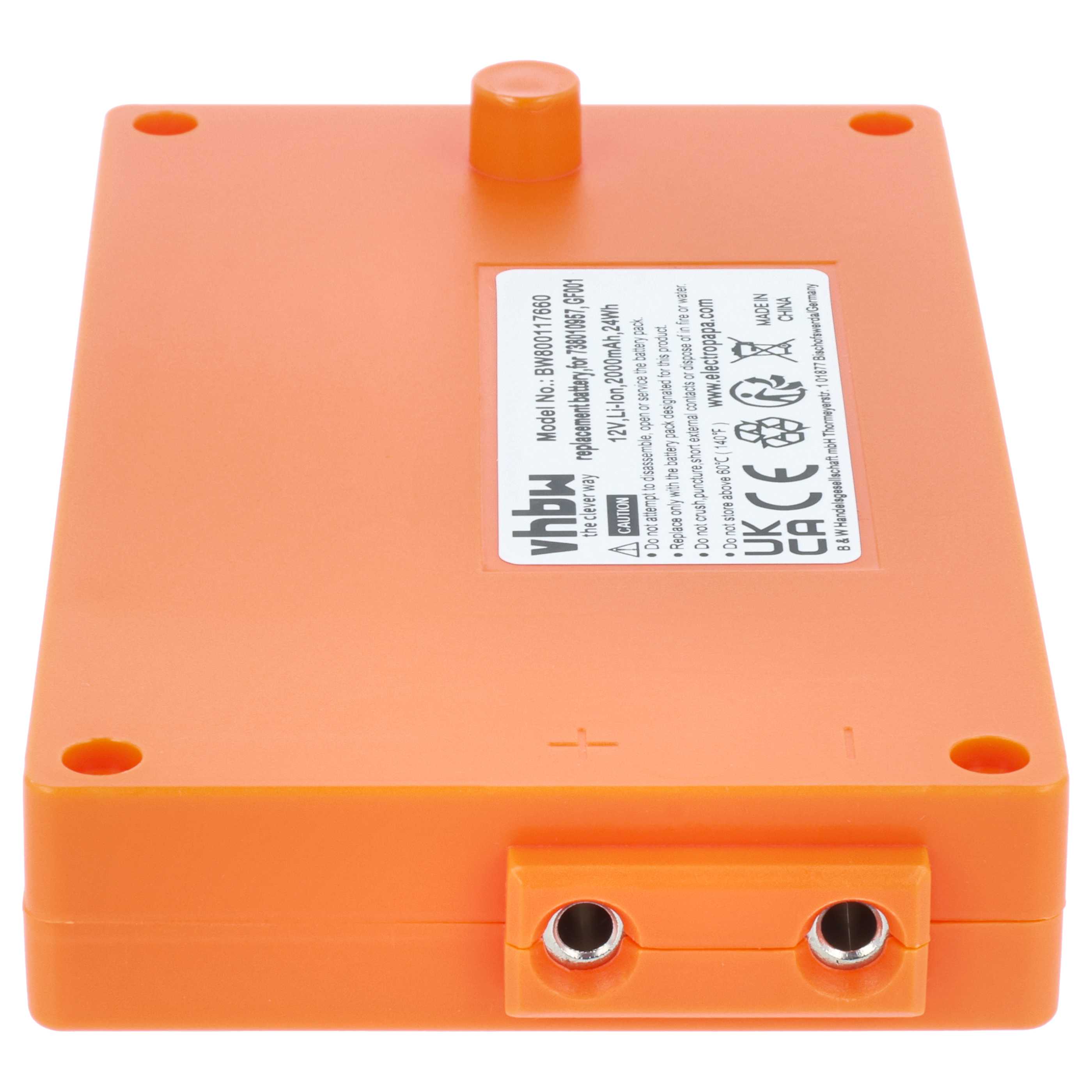 Batería (5 ud) reemplaza Gross Funk GF001, 738010957, 100-000-134 sistema control - 2000mAh 12V Li-Ion