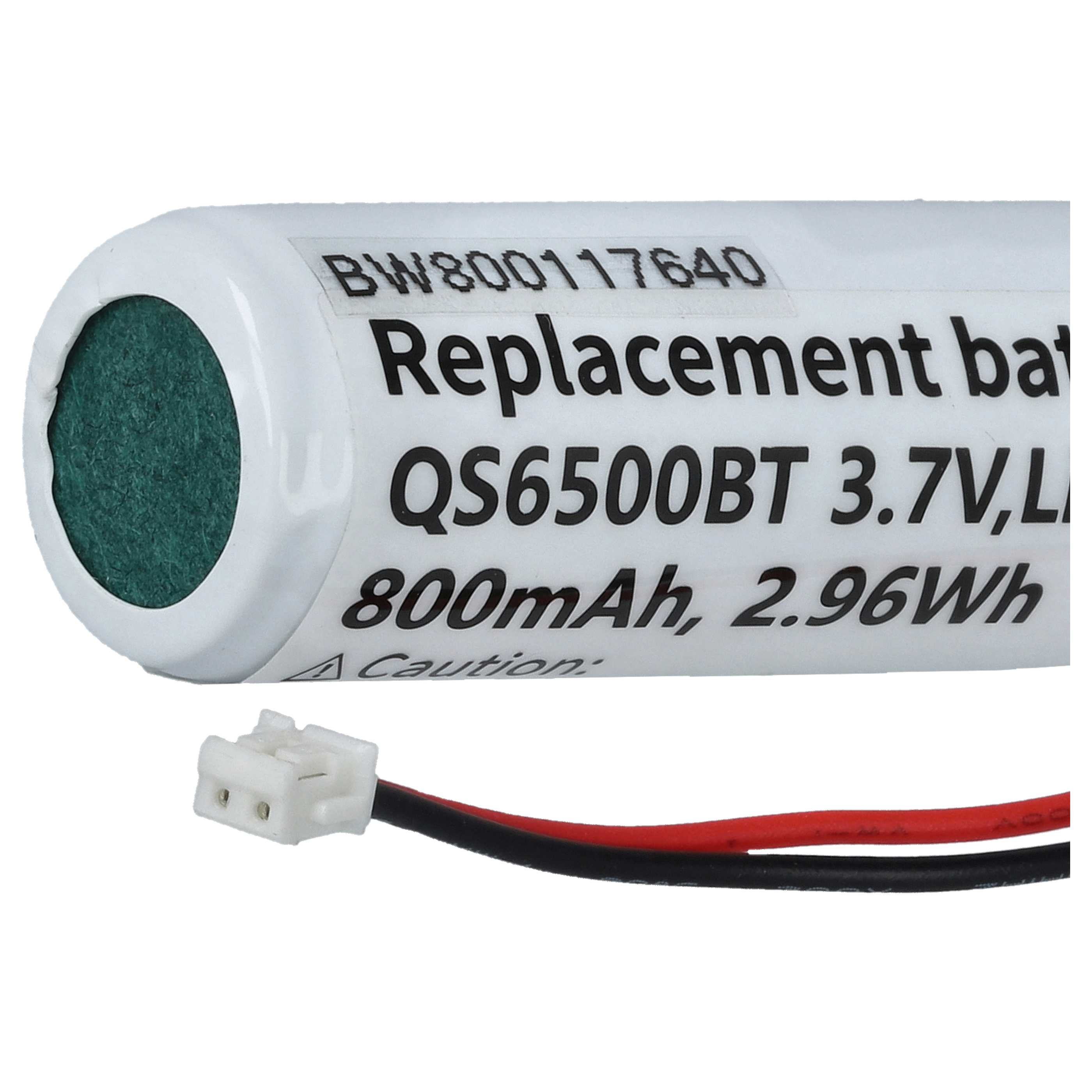 Batterie remplace Datalogic 10-4765, EP0906, 5-3112 pour scanner de code-barre - 800mAh 3,7V Li-ion