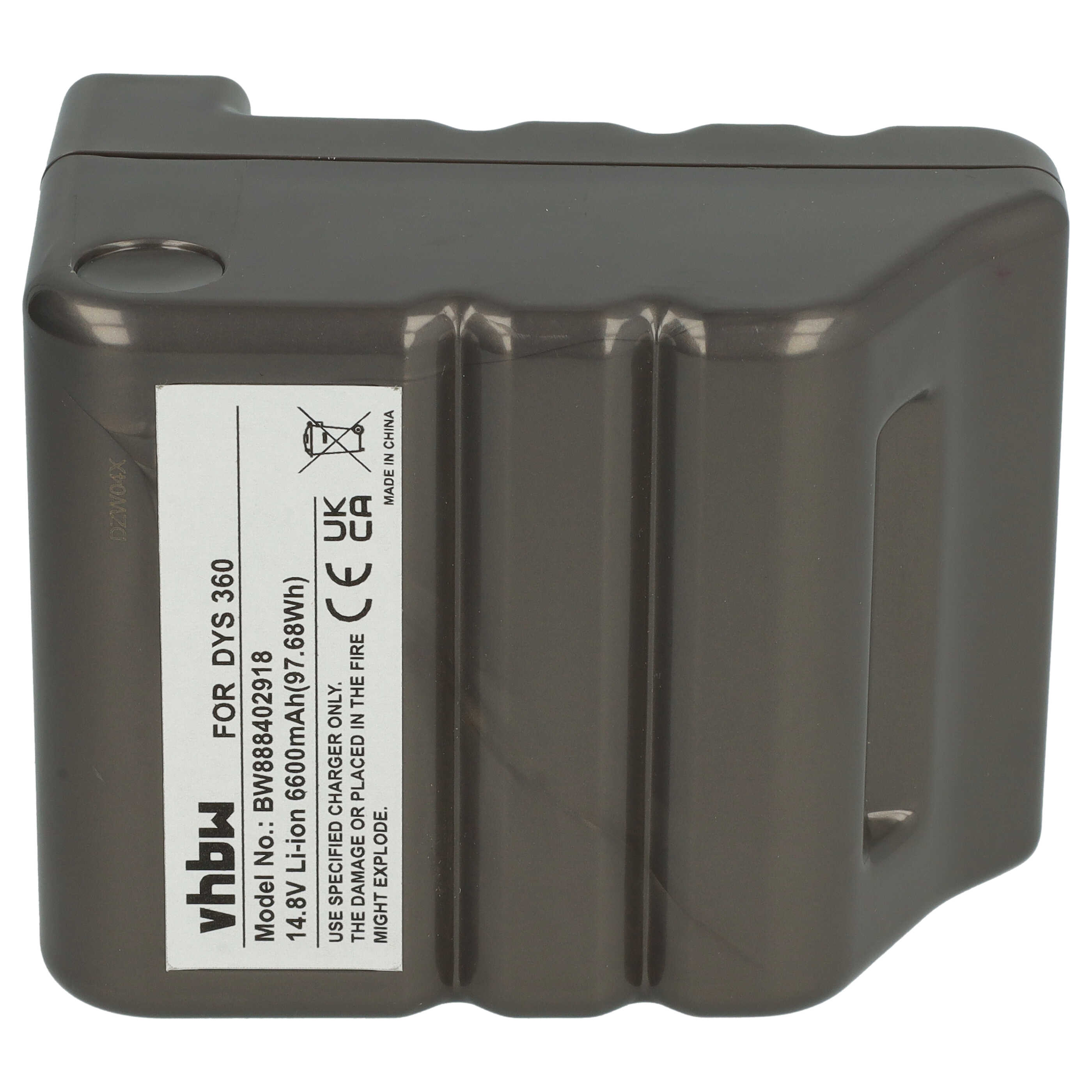 Batteria sostituisce Dyson 970049-01, 968734-02, 967864-02 per robot aspiratore - 6600mAh 14,8V Li-Ion