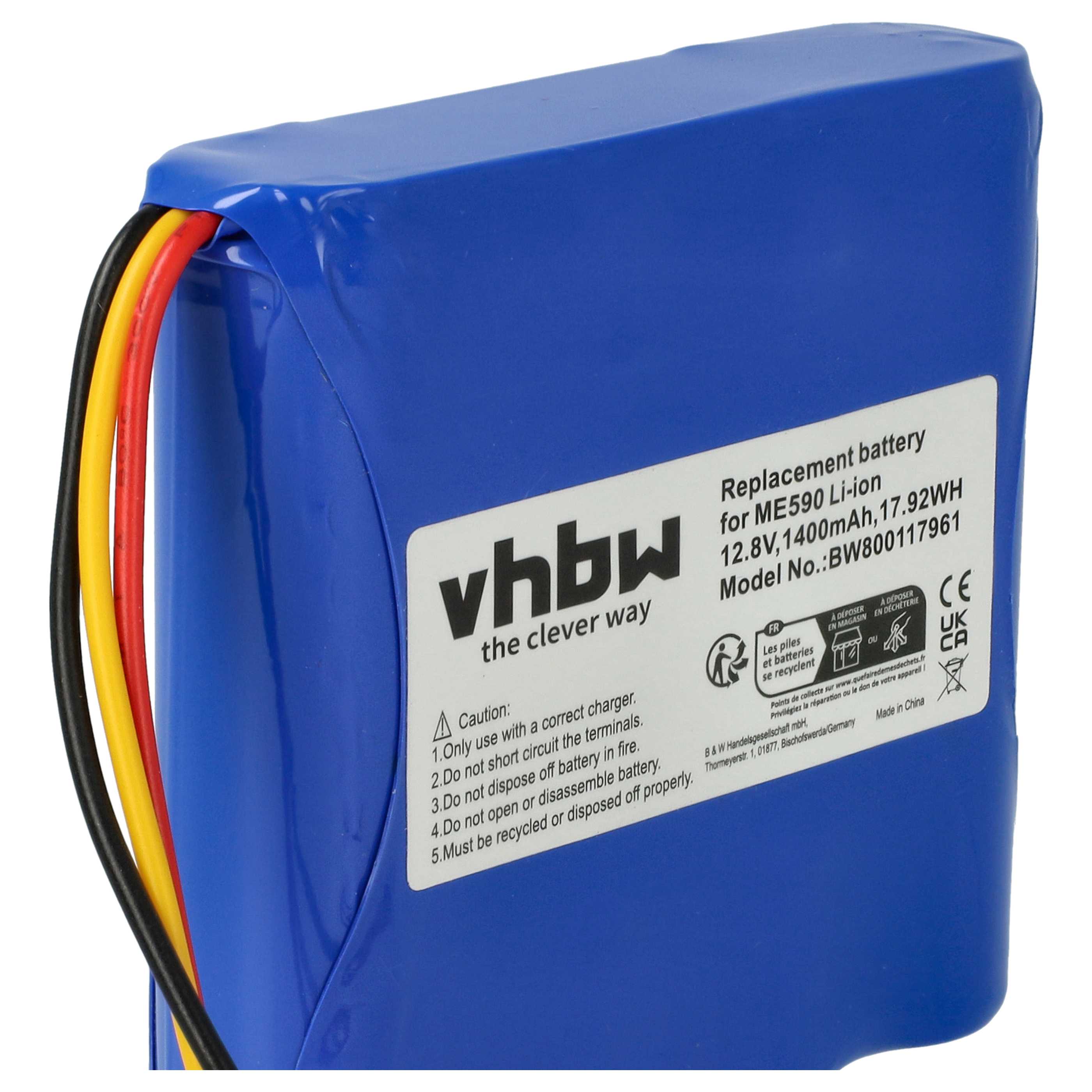 Battery replaces Moneual 12J003633 for Moneual 1400mAh, 12.8V, LiFePO4
