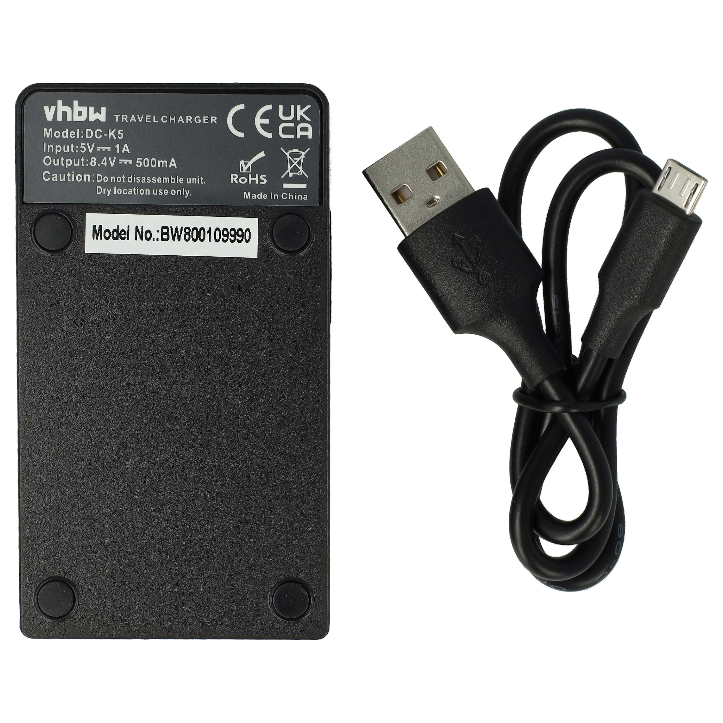 Battery Charger suitable for Lumix DMC-GH3 Camera etc. - 0.5 A, 8.4 V