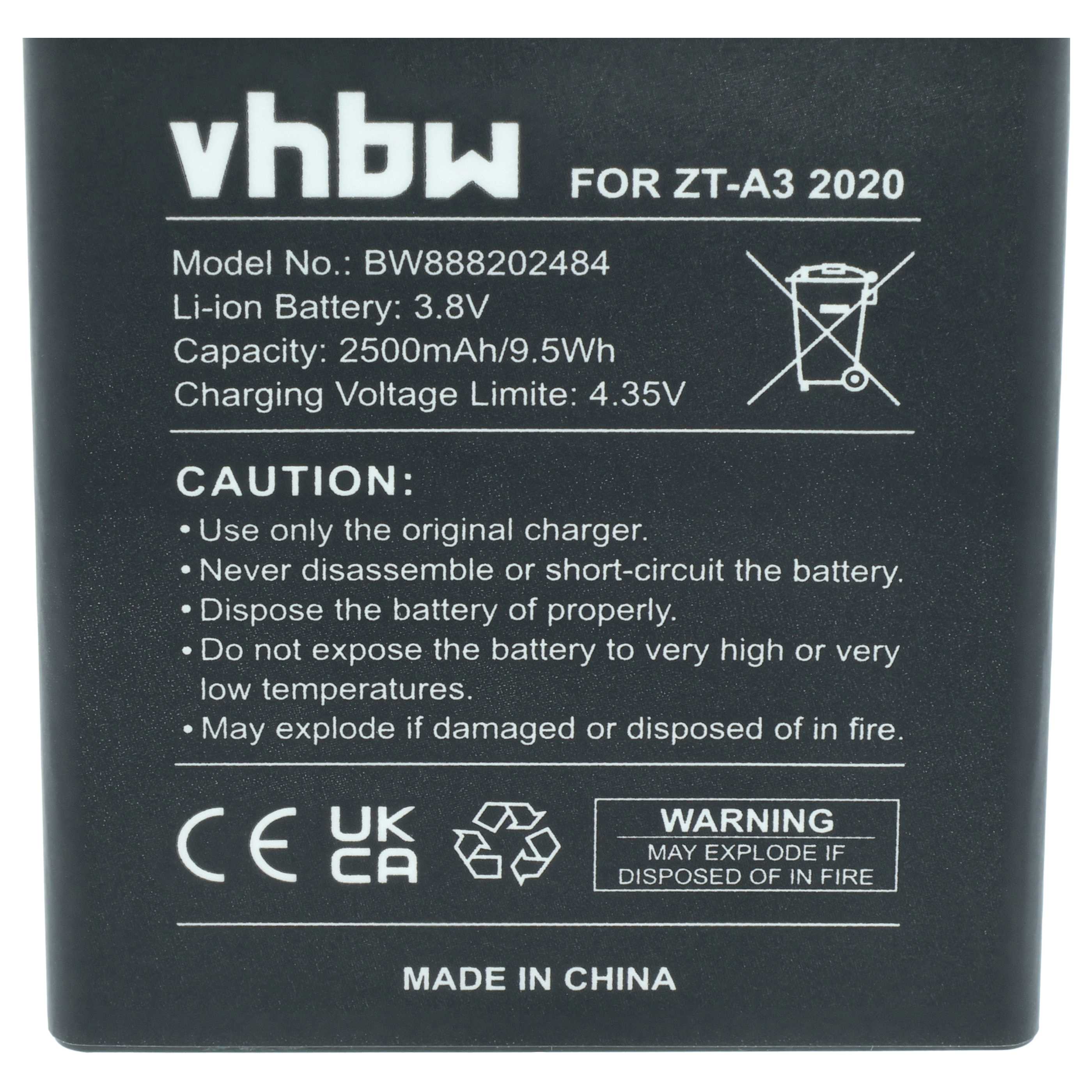 Akumulator do telefonu smartfona zamiennik ZTE Li3826T43P4h695950 - 2400 mAh 3,8 V Li-Ion