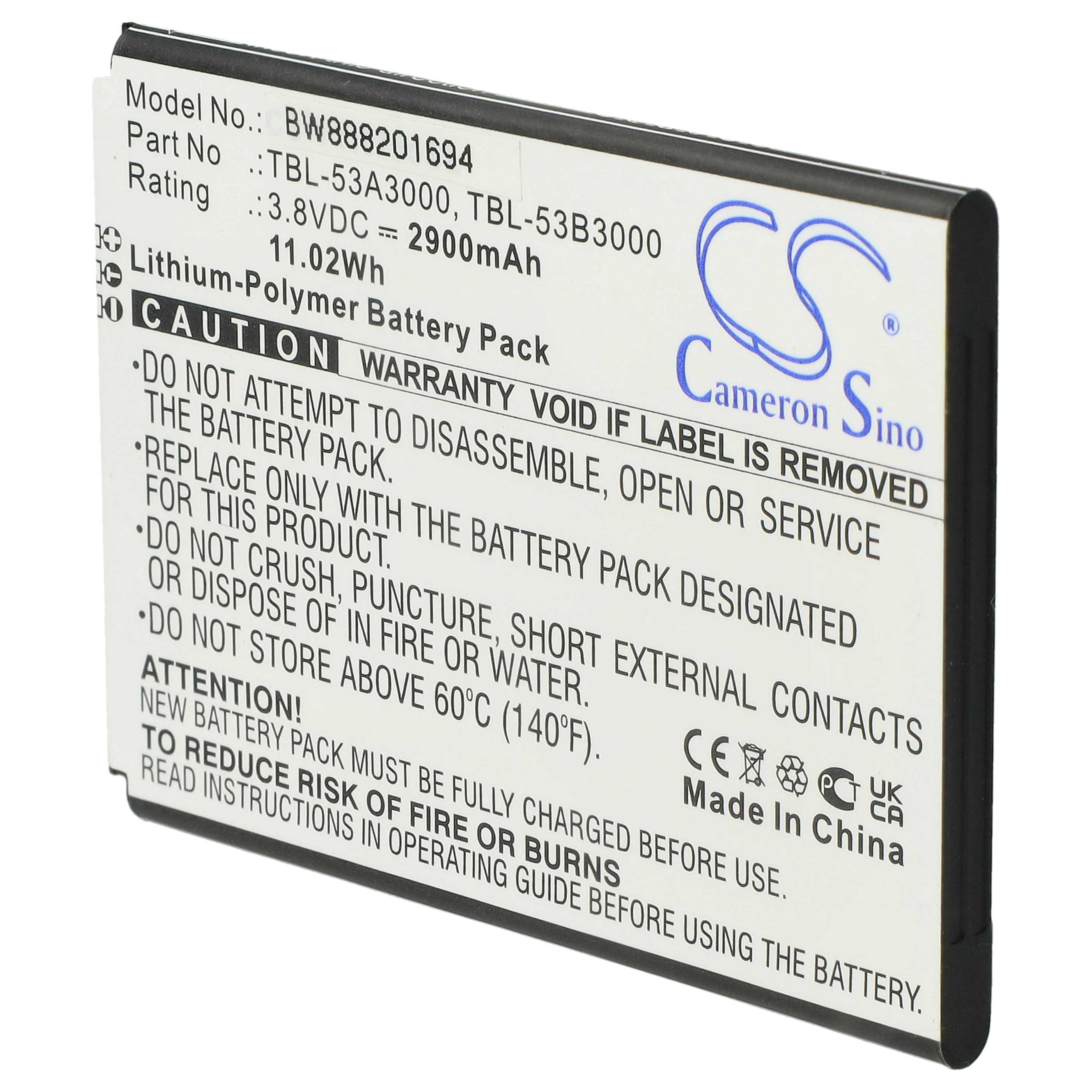 Batteria per hotspot modem router portatile sostituisce TP-Link TBL-53A3000 TP-Link - 2900mAh 3,8V Li-Poly