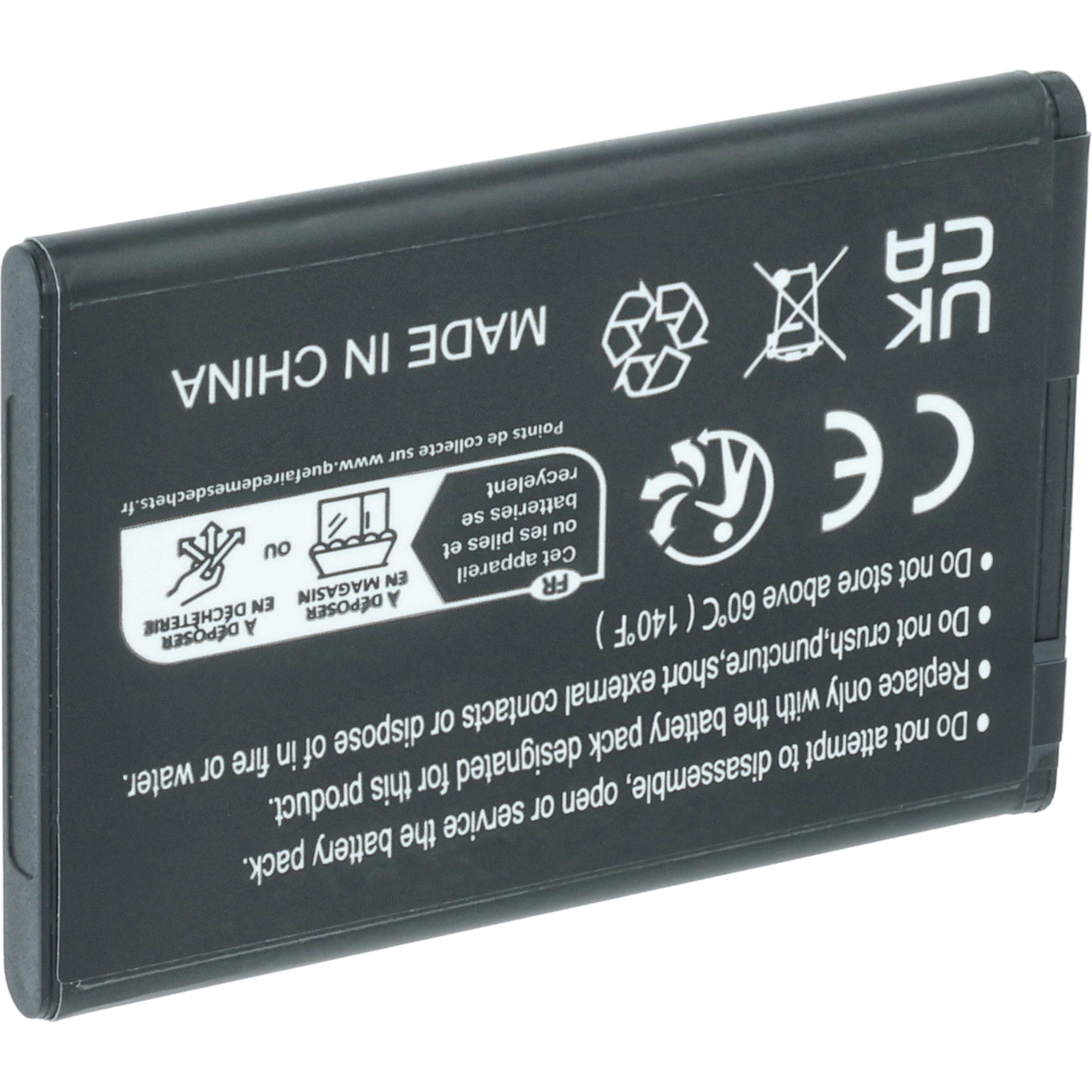 Batterie remplace Panasonic KX-PRA10EX, KX-PRA10 pour téléphone Panasonic - 1750mAh 3,7V Li-ion