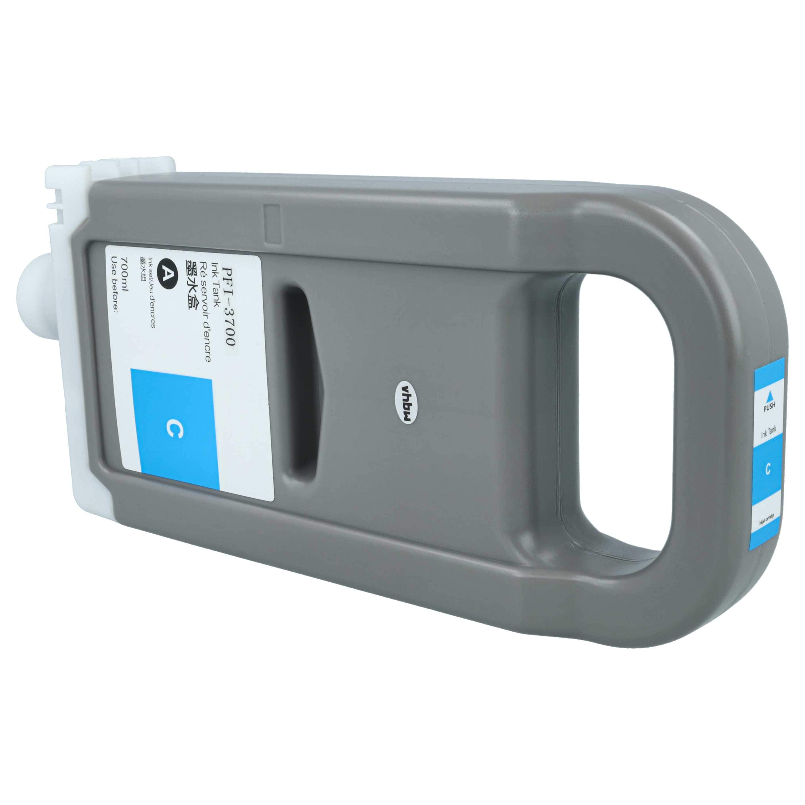 Ink Cartridge as Exchange for Canon PFI-3700 C for Canon Printer - Cyan 700 ml
