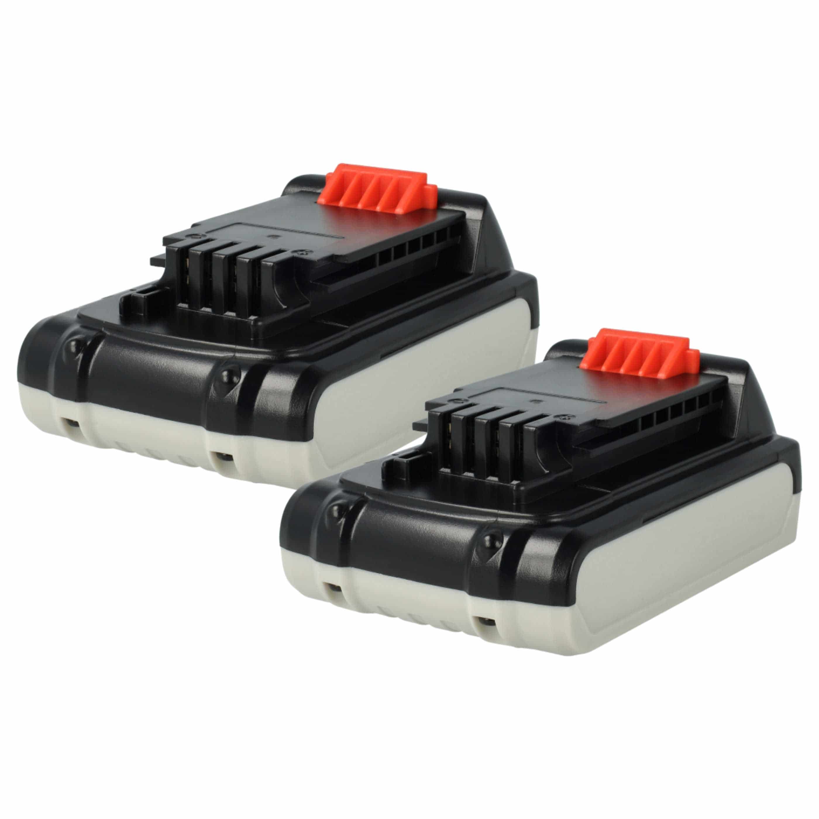 2x Battery replaces Black & Decker LB018-OPE, A1518L Electric Power Tool - 2000 mAh, 18 V, Li-Ion