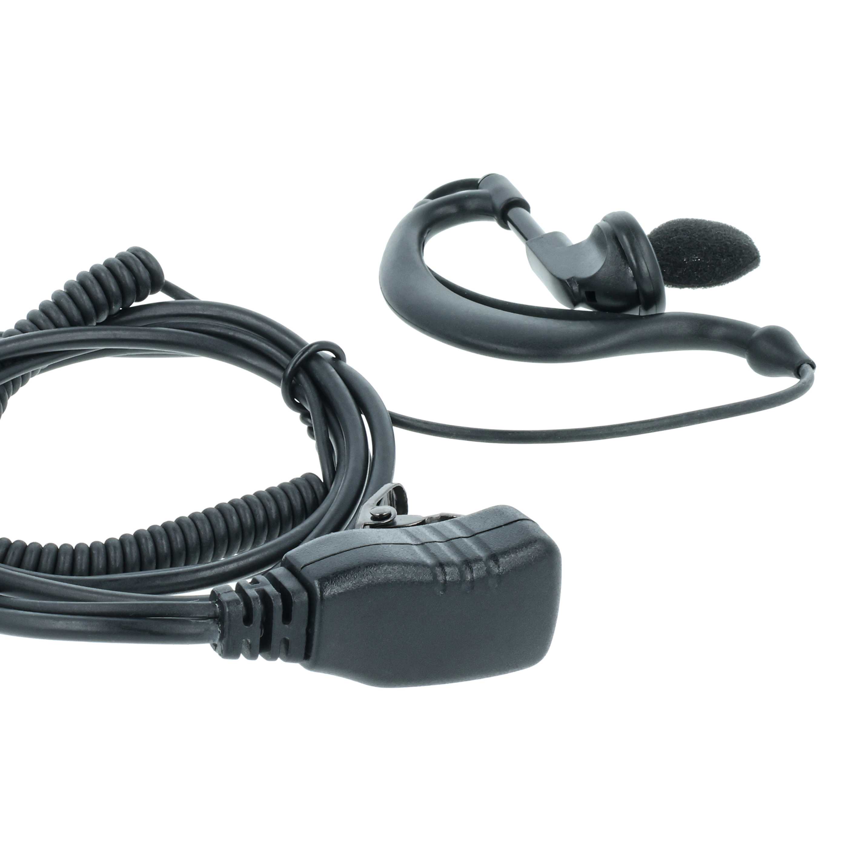 Security Radio Headset suitable for Yaesu Vertex VX-130 - "Take Call Button", Clip Mount