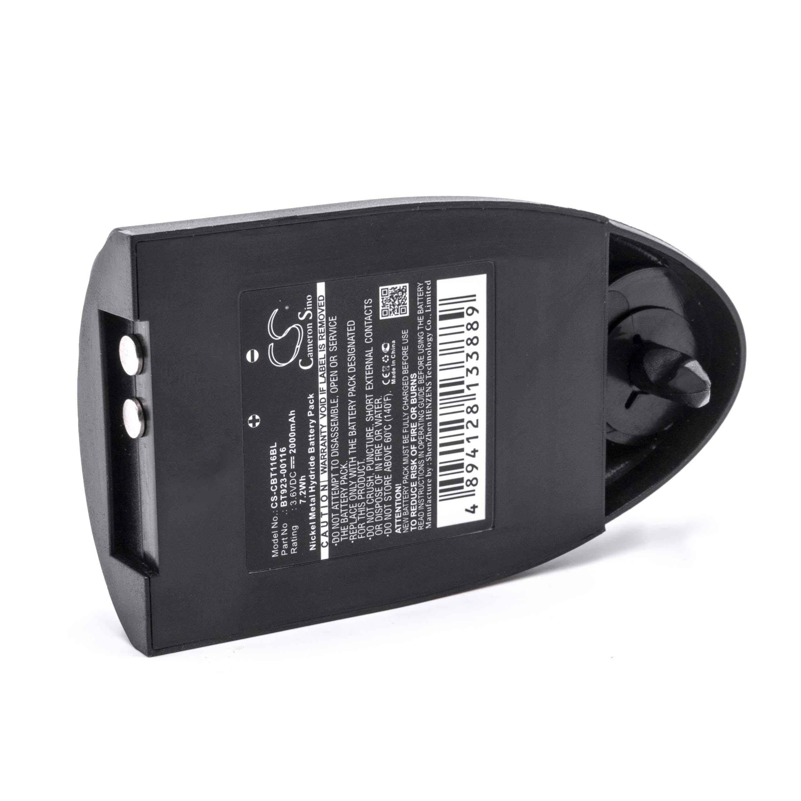 Industrial Remote Control Battery Replacement for Cattron Theimeg BAT-0000327 - 2000mAh 3.6V NiMH