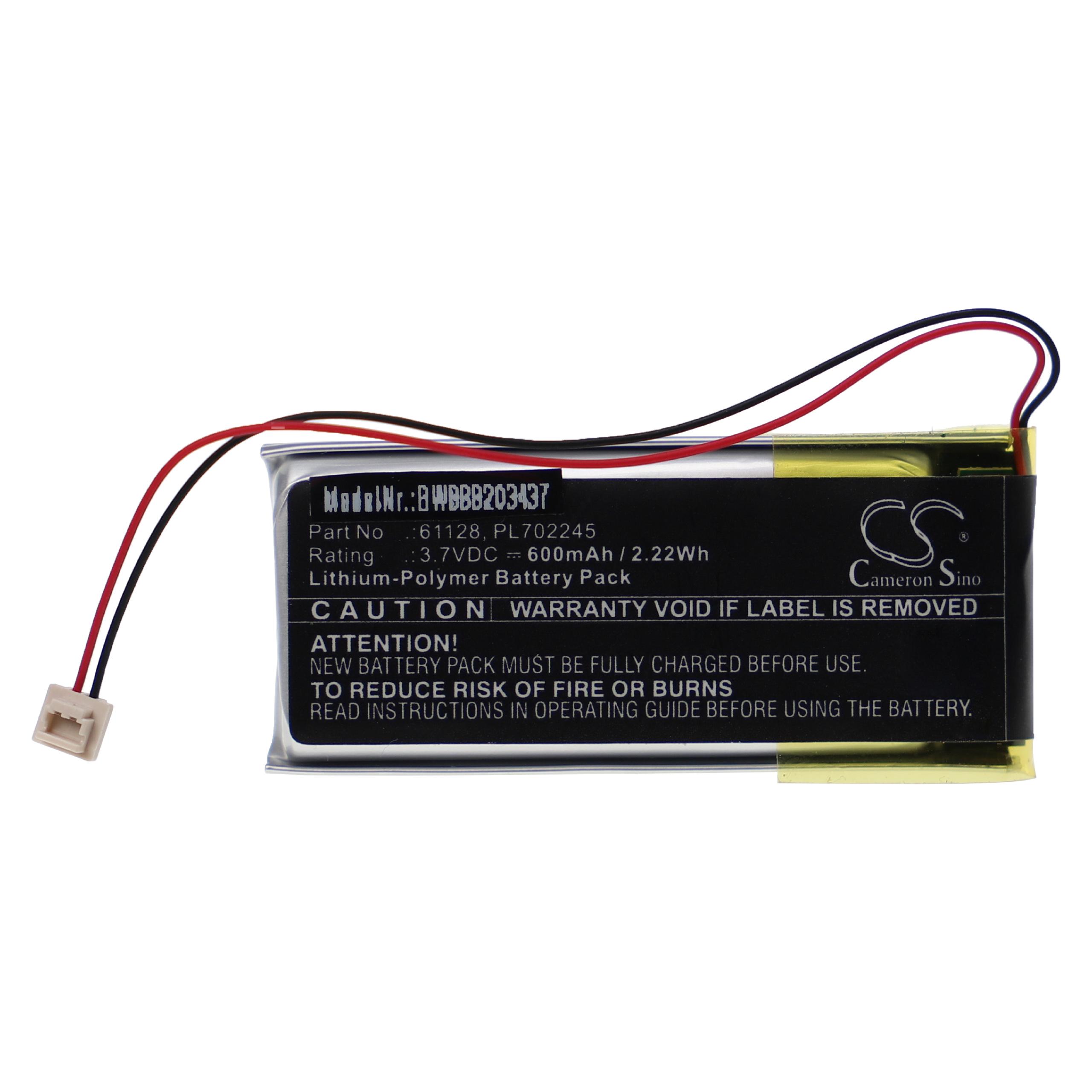 Batteria per lampada multifunzione sostituisce Streamlight 61128, PL702245 Streamlight - 600mAh 3,7V Li-Poly