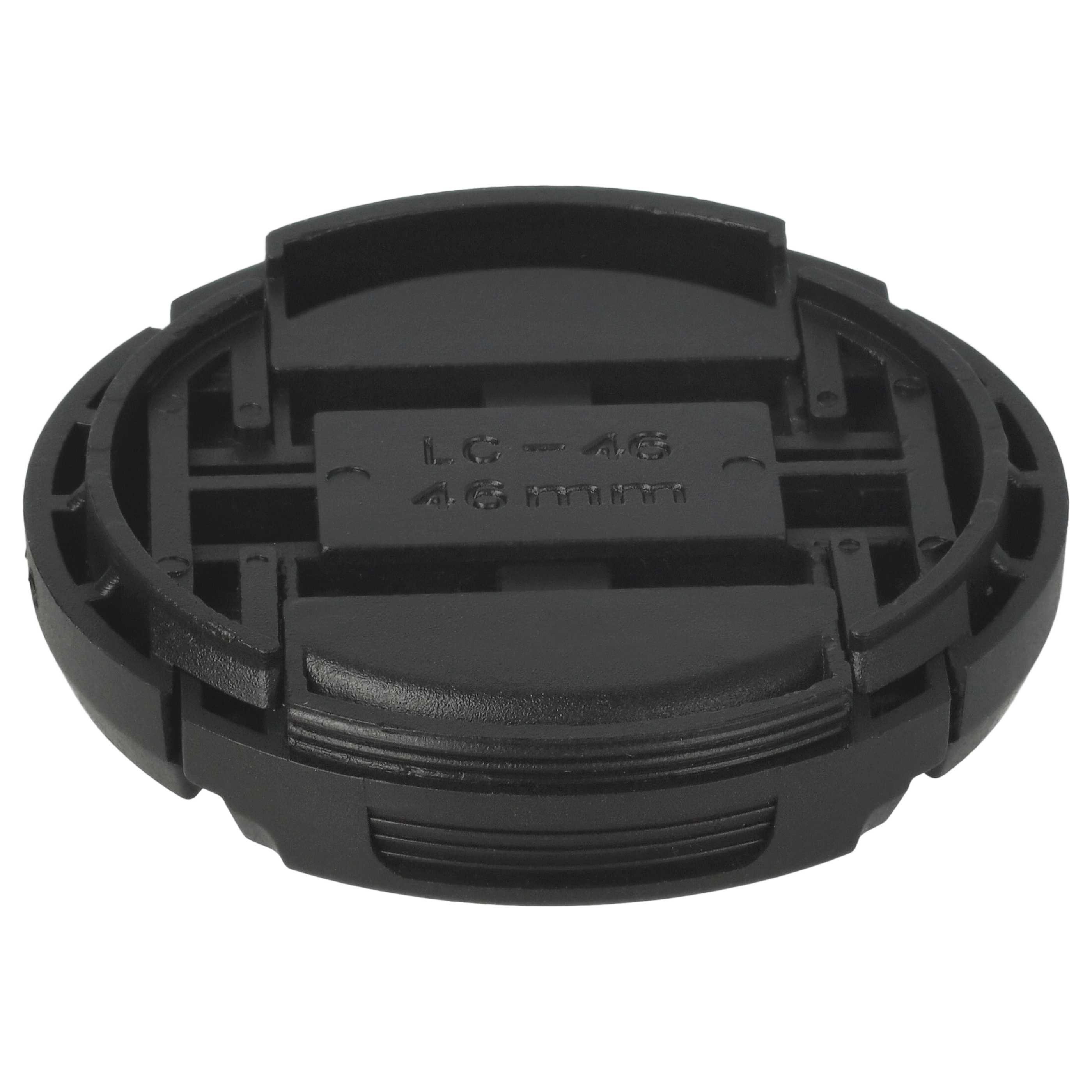 Bouchon d'objectif 46 mm - Prise centrée, plastique, noir