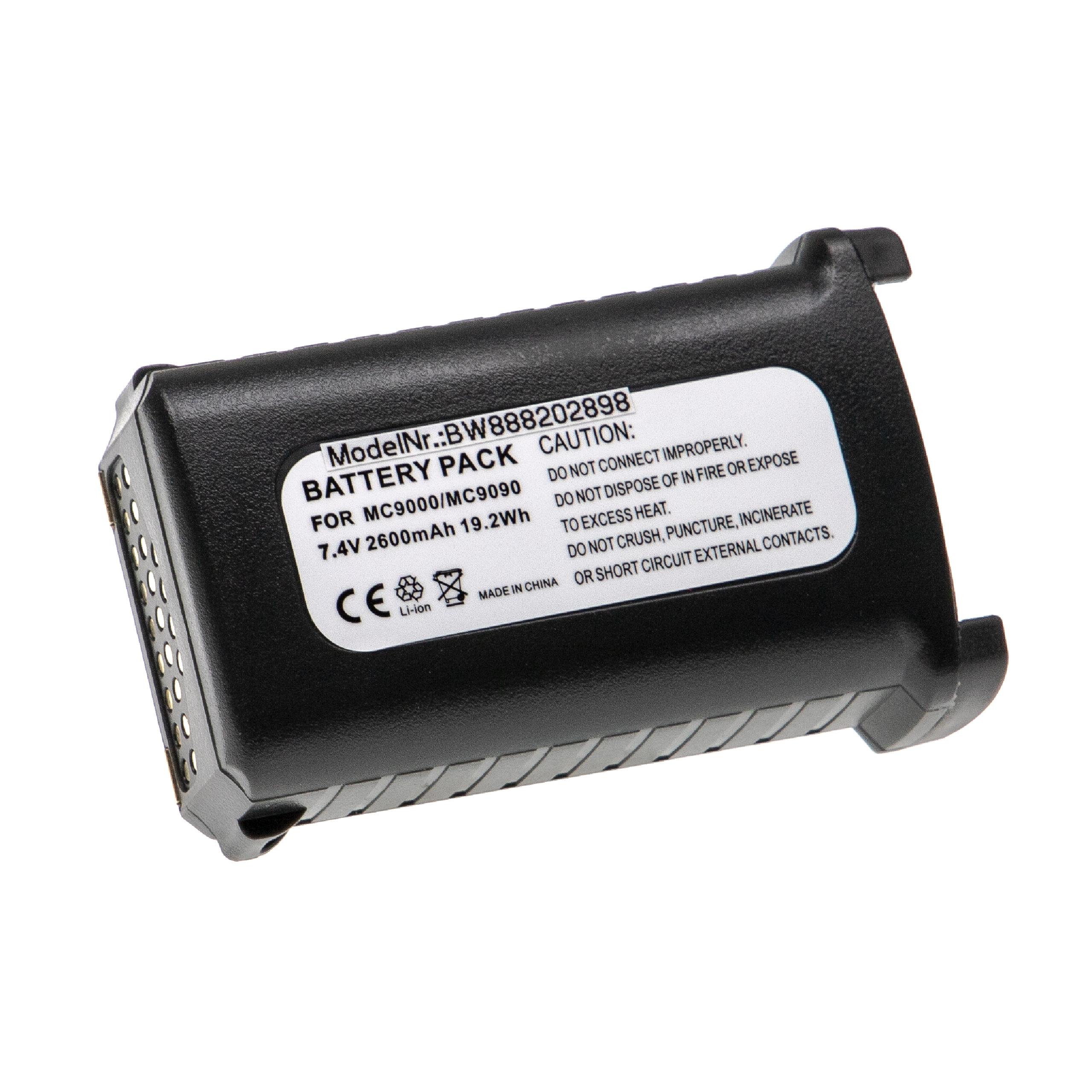 Batterie remplace Symbol 21-65587-02, 21-65587-01, 21-61261-01 pour ordinateur de poche - 2600mAh 7,4V Li-ion