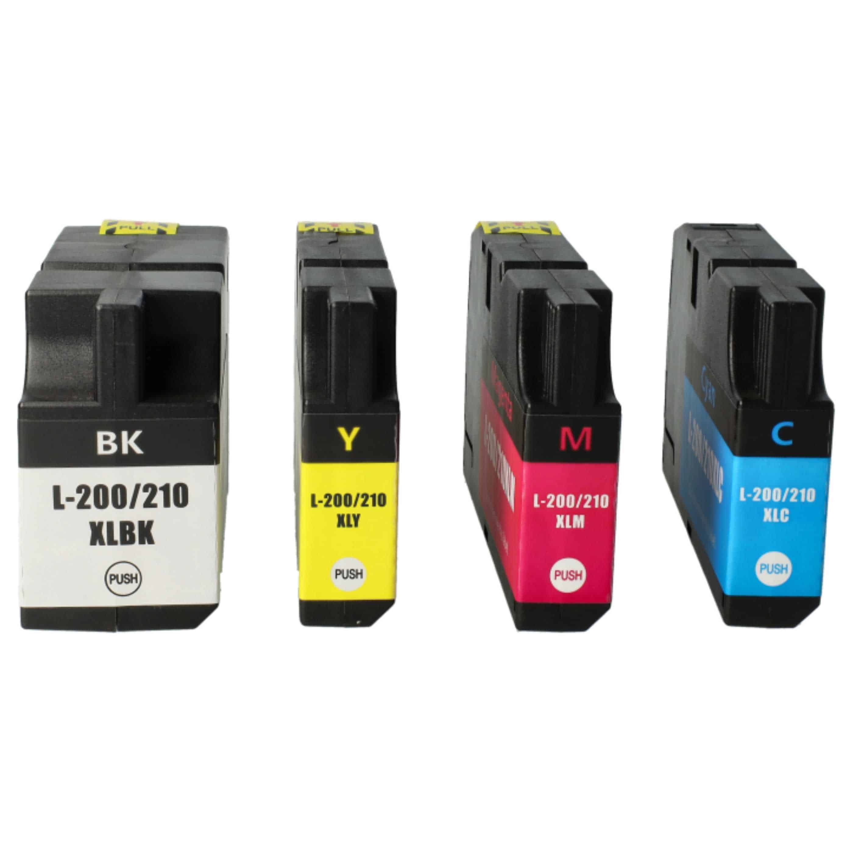 12x Set cartucce di inchiostro sostituisce Lexmark 14L0174E, 14L0175E per stampante - B/C/M/Y 555 ml + chip