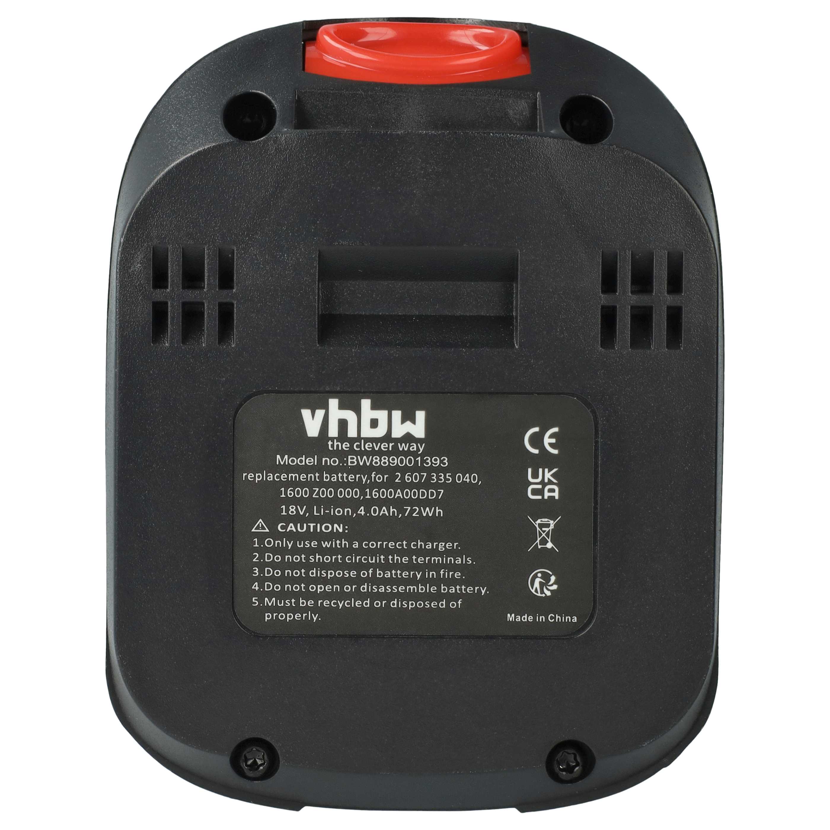 2x Battery replaces Bosch 1 600 Z00 000, 1 600 A00 DD7 Electric Power Tool - 4000 mAh, 18 V, Li-Ion