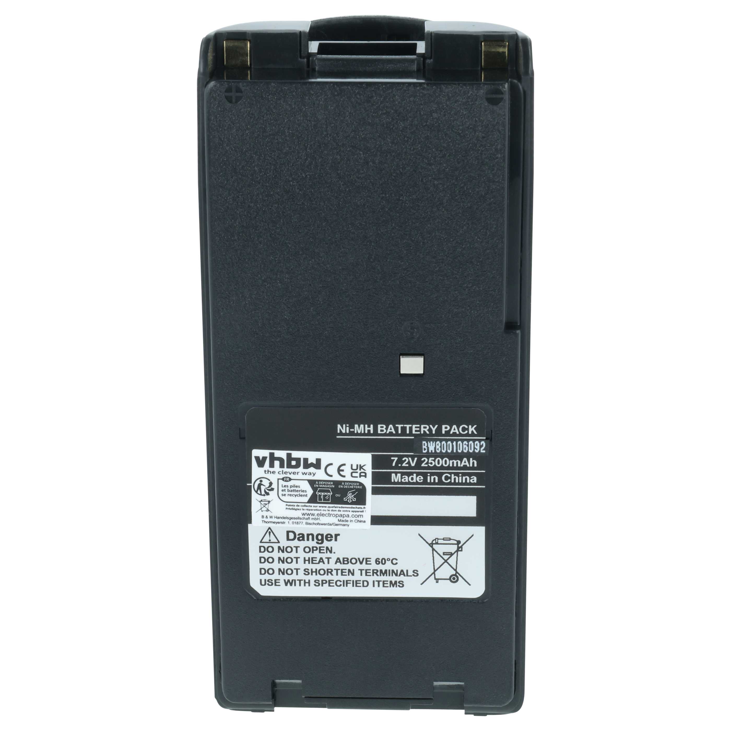 2x Batteria sostituisce Icom BP-210N, BP-210, BP-209N, BP-209 per dispositivo radio - 2500mAh 7,2V NiMH