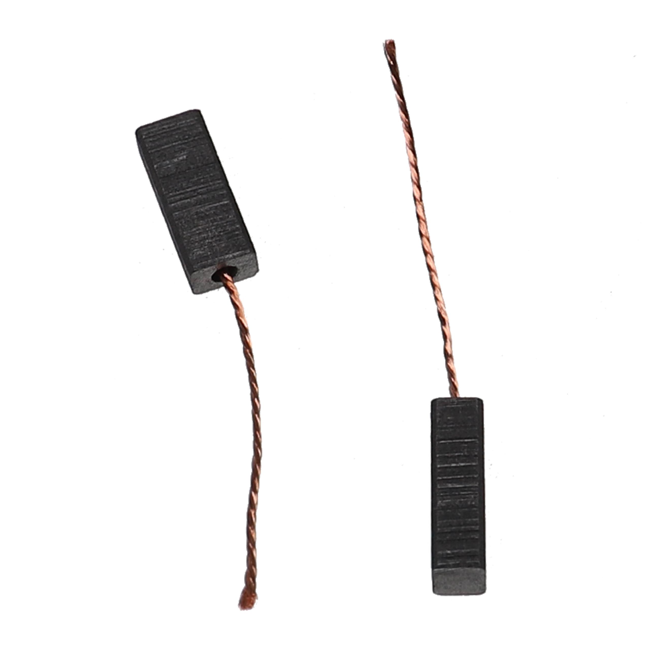2x Kohlebürste passend für HC-TEILE Elektrowerkzeug - 6,4 x 4,6 x 14,5mm