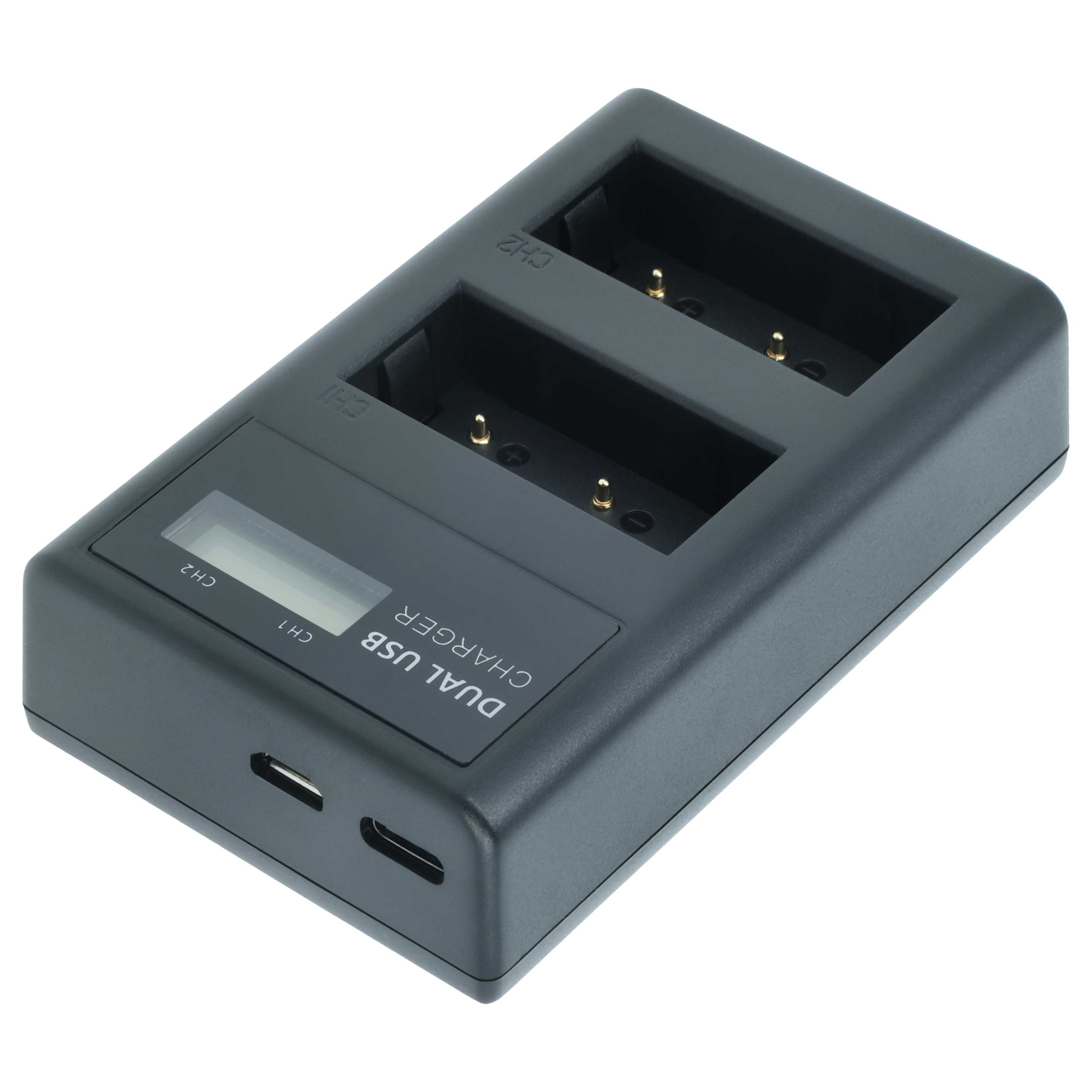 Battery Charger Micro-USB + USB-C + Cable Micro-USB suitable for Fujifilm X-Pro 2 Digital Camera 8.4 V