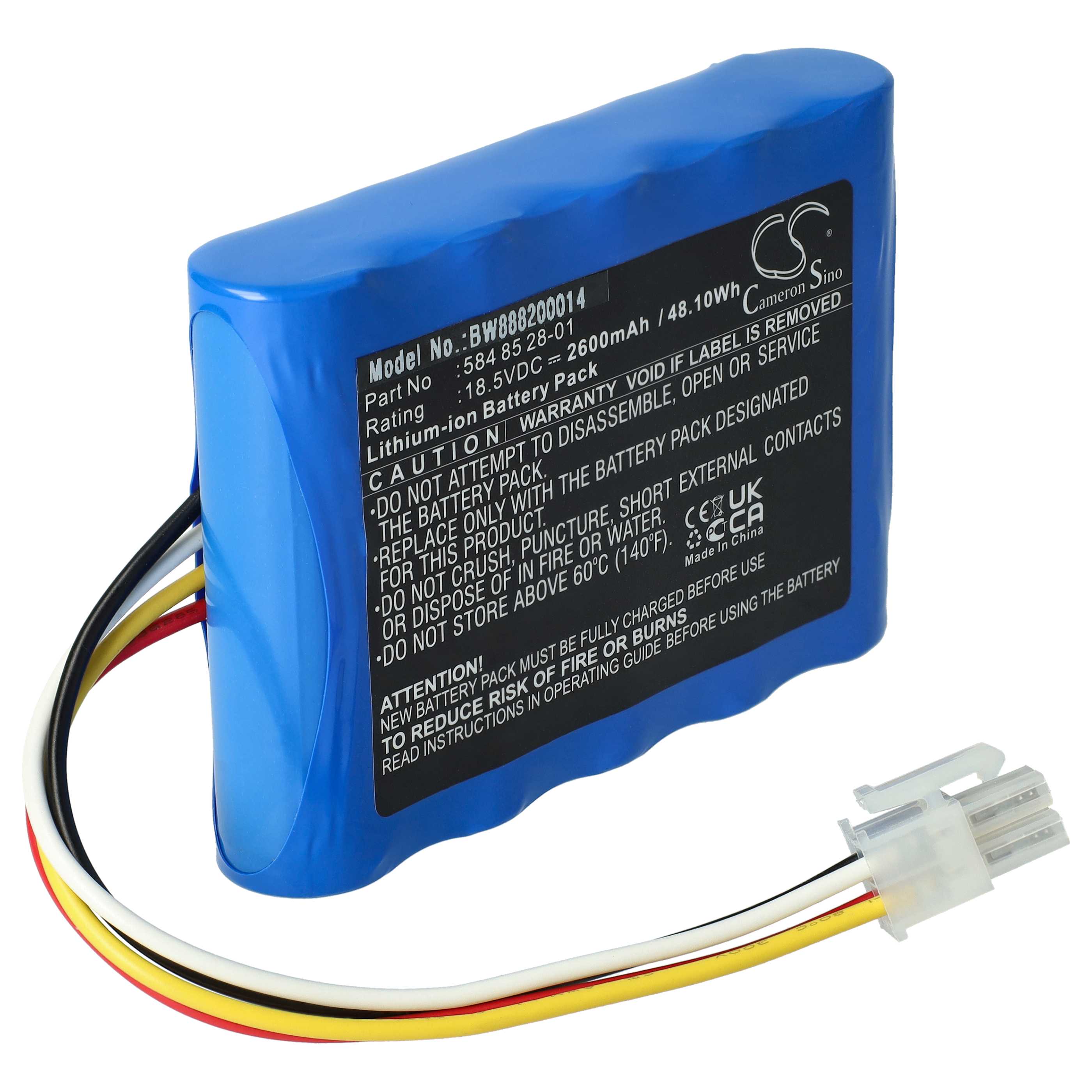 alimentatore, batteria 2600 mAh, cavo da 10 m sostituisce Gardena 00057-98.251.01 per McCulloch
