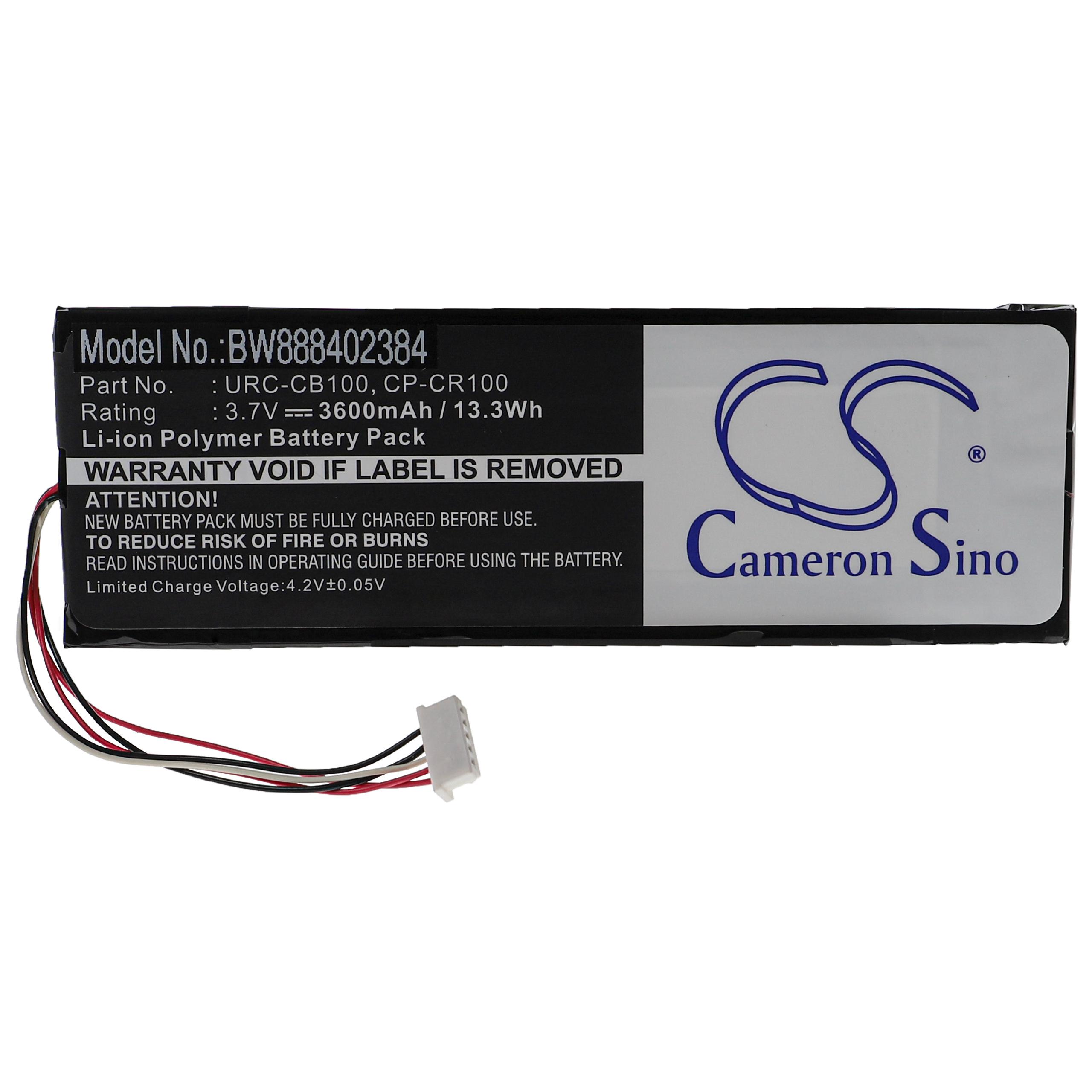 Batterie remplace Sonos CP-CR100, URC-CB100 pour télécommande - 3600mAh 3,7V Li-polymère