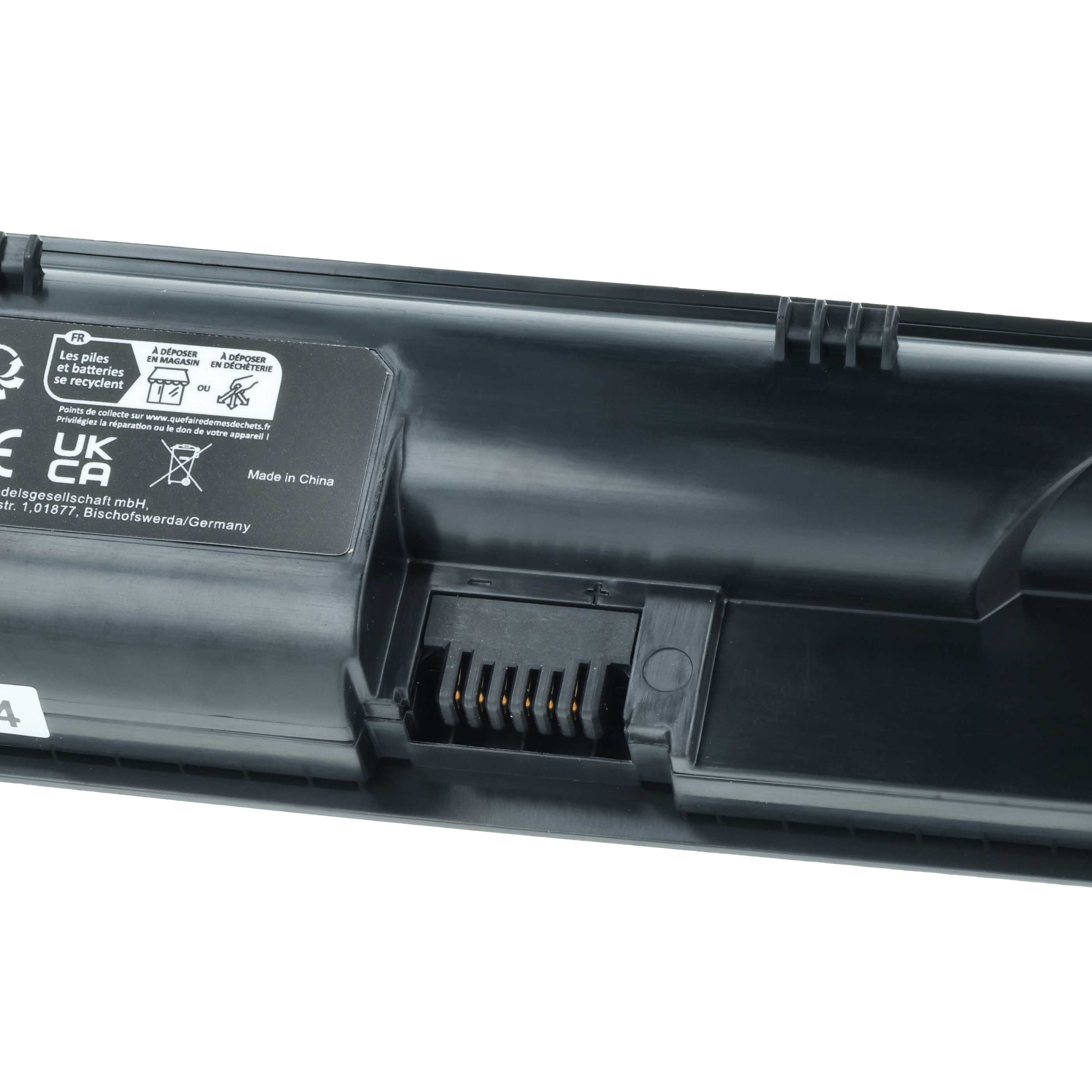 Notebook Battery replaces HP 633733-321, 633733-1A1, 633733-151, 3ICR19/66-2 - 6600 mAh 11.1 V Li-Ion, black