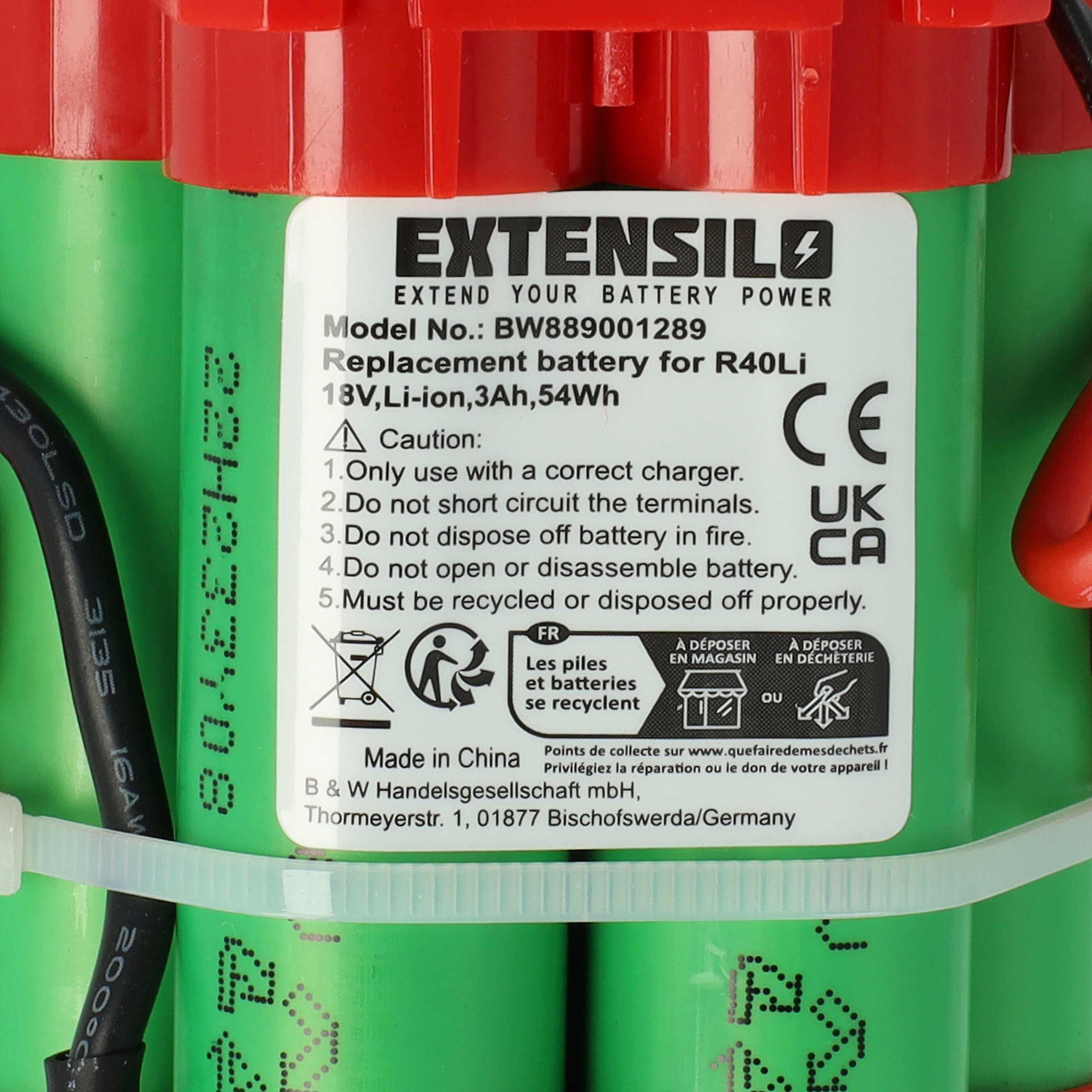 Batterie pour Gardena R40Li / Husqvarna Automower / Flymo 1200R pour outil de jardinage - 3000mAh 18V Li-ion