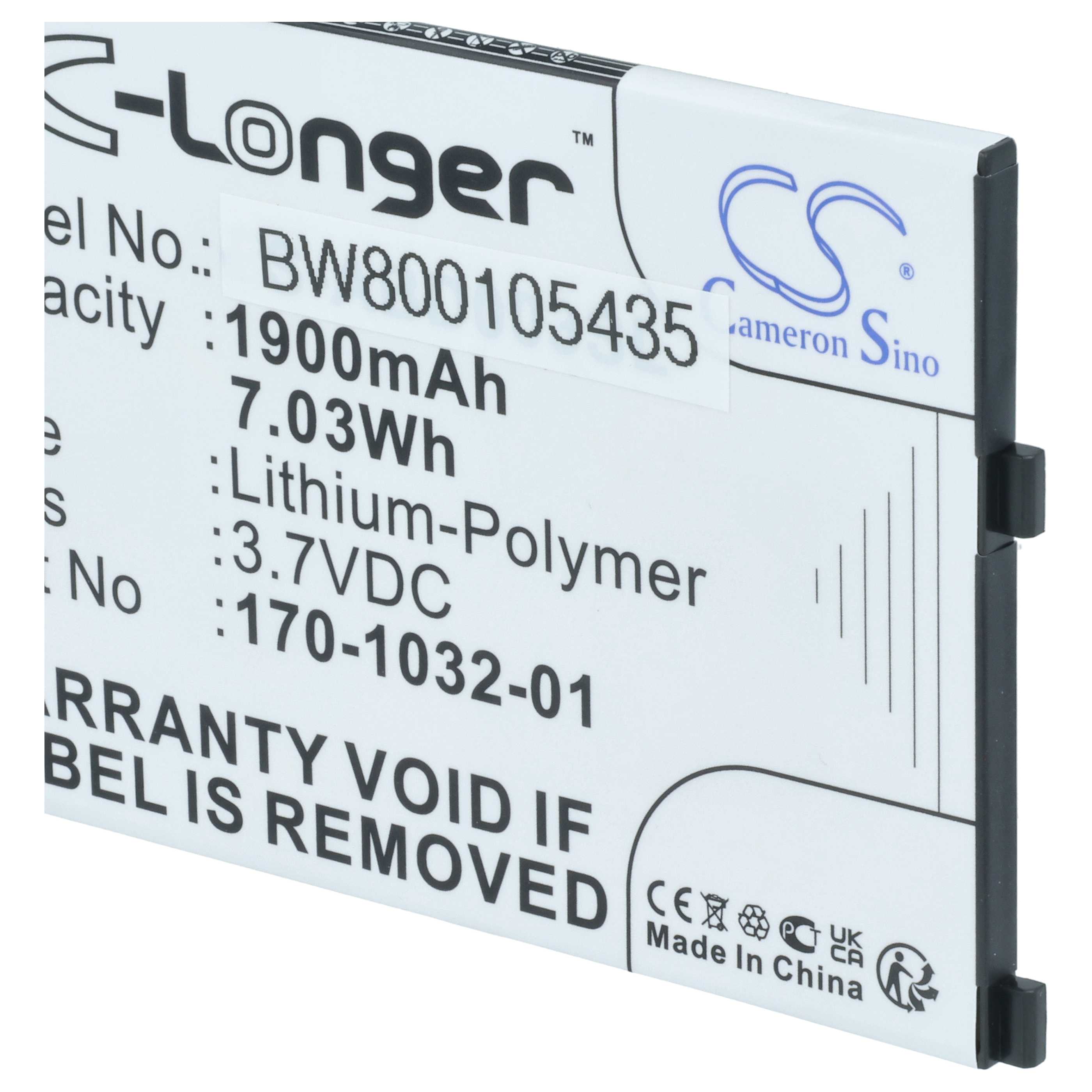 E-Book Battery replaces Amazon S11GTSF01A, GP-S10-346392-0100, 170-1032-00 - 1900 mAh 3.7 V Li-polymer
