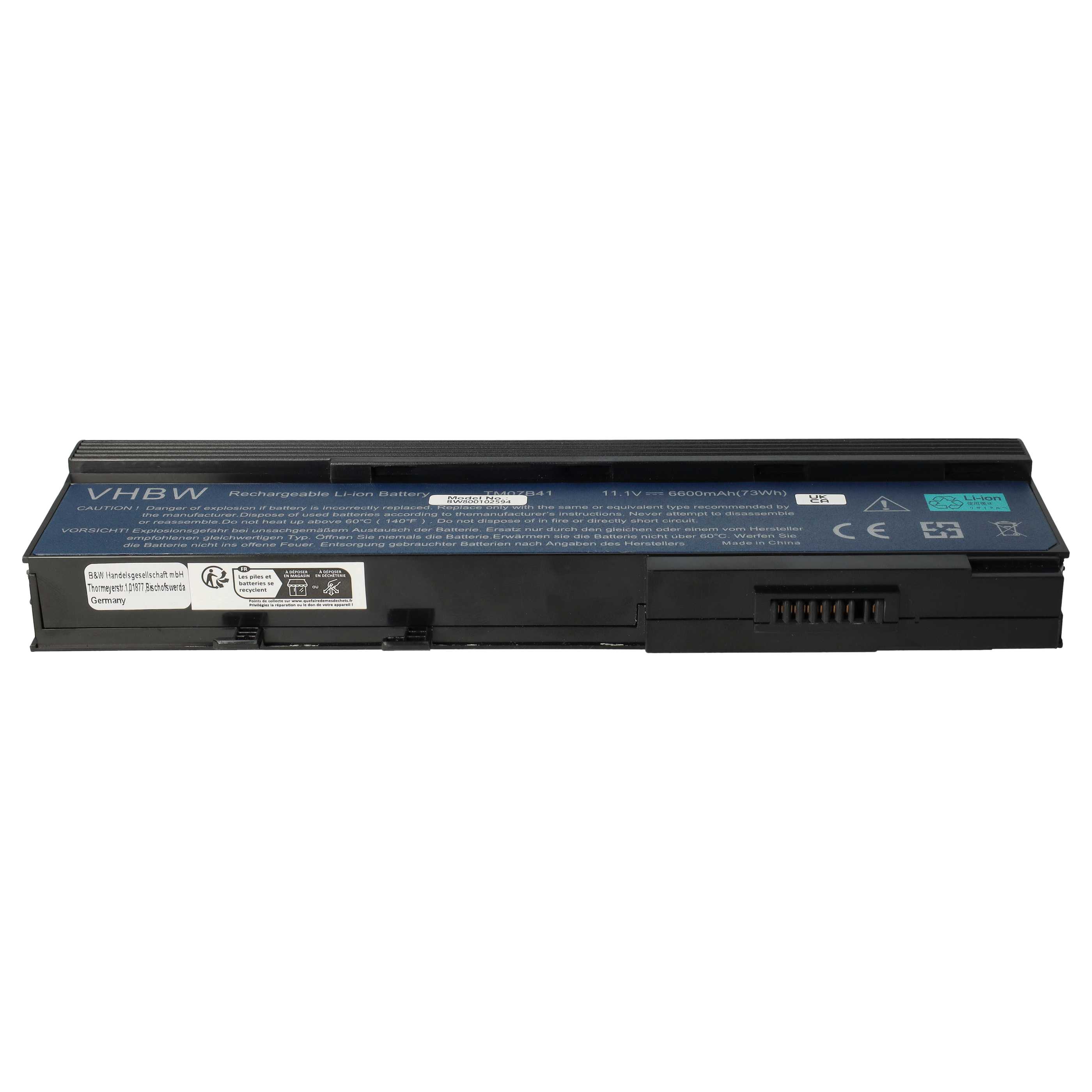 Akumulator do laptopa zamiennik Acer BT.00603.012, 934T2210F, BTP-AMJ1, BT.00604.006 - 6600 mAh 11,1 V Li-Ion