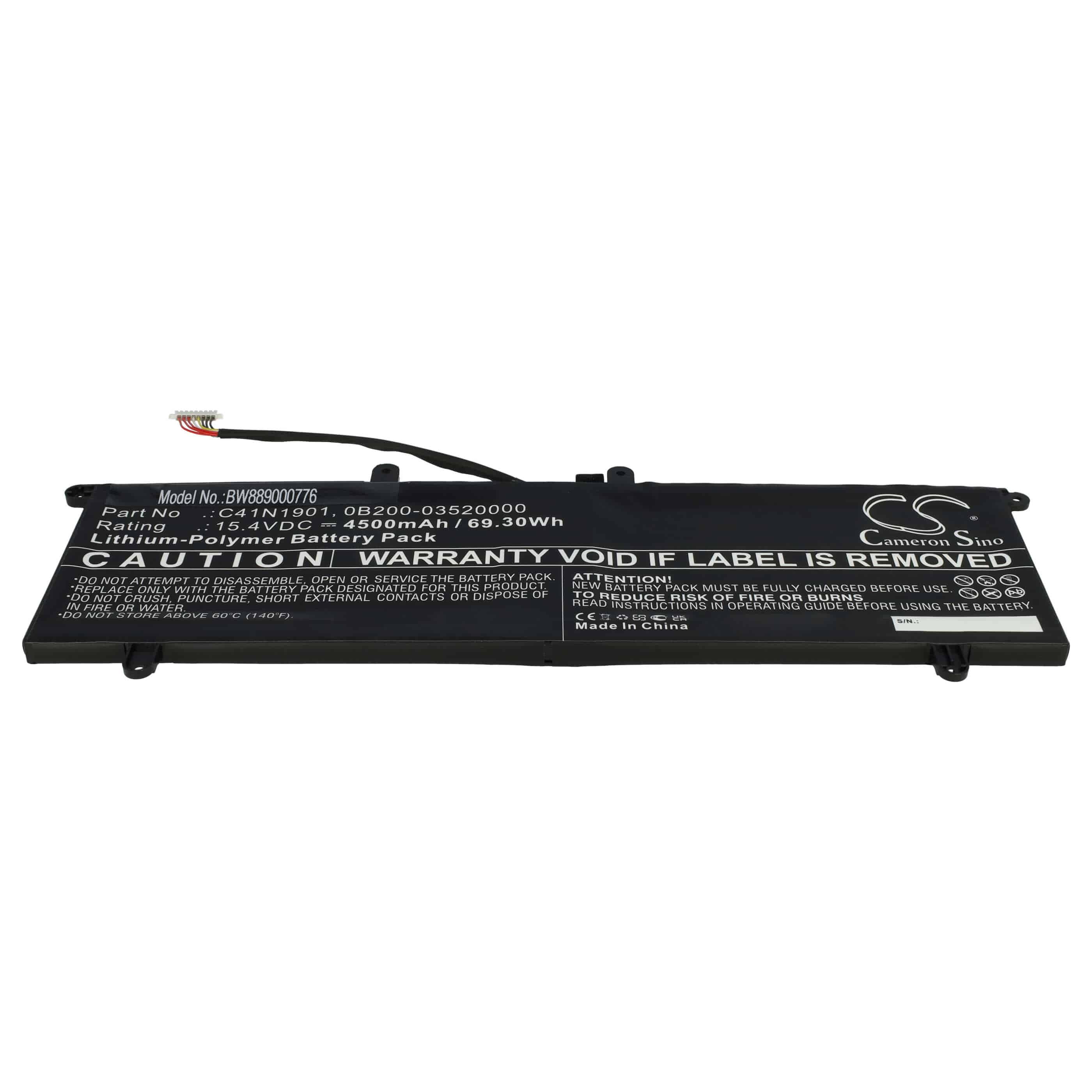 Akumulator do laptopa zamiennik Asus 0B200-03520000, 0B200-03520100, C41N1901 - 4500 mAh 15,4 V LiPo