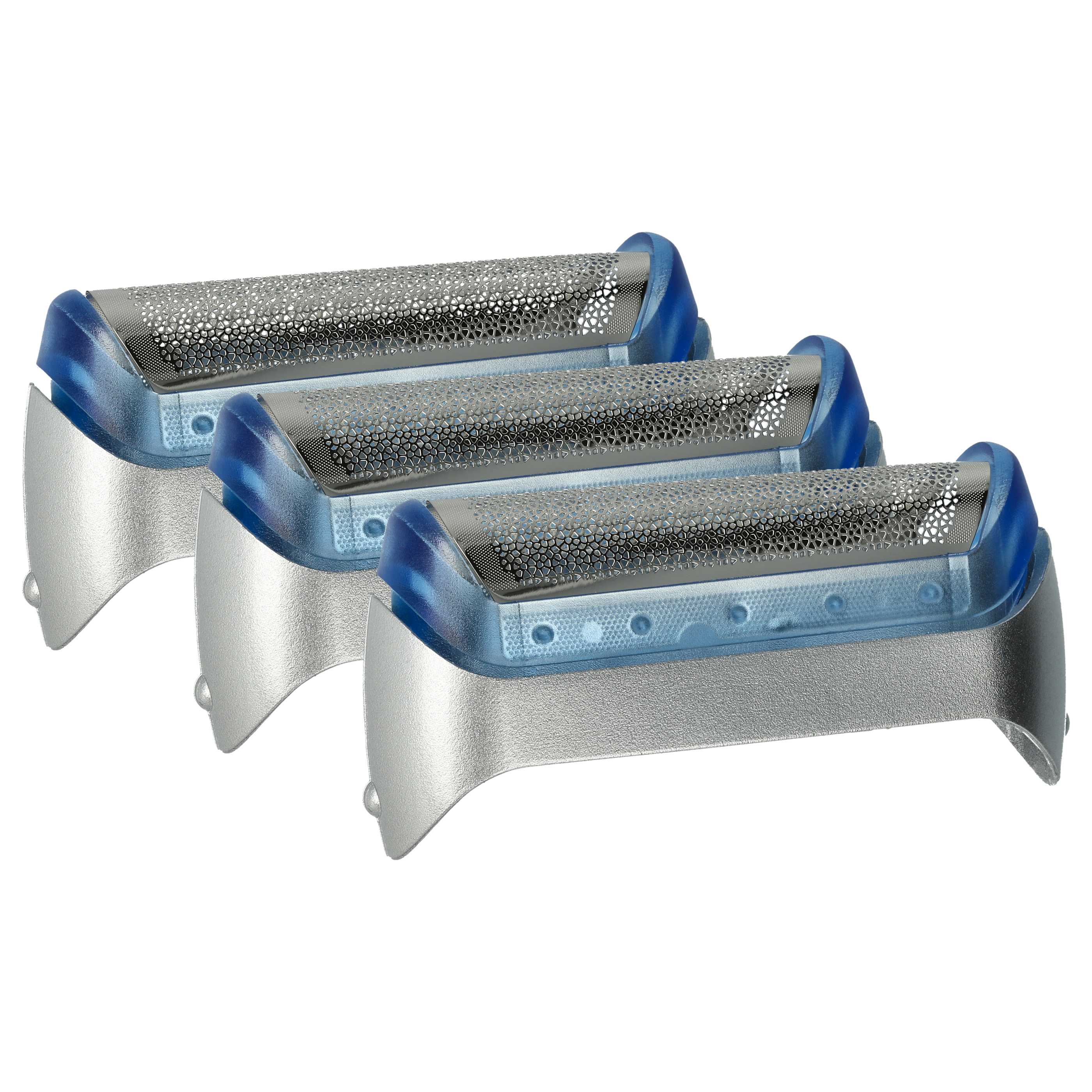 3x Shaver Foil replaces Braun 20S for Razor - incl. Frame, Silver/Blue