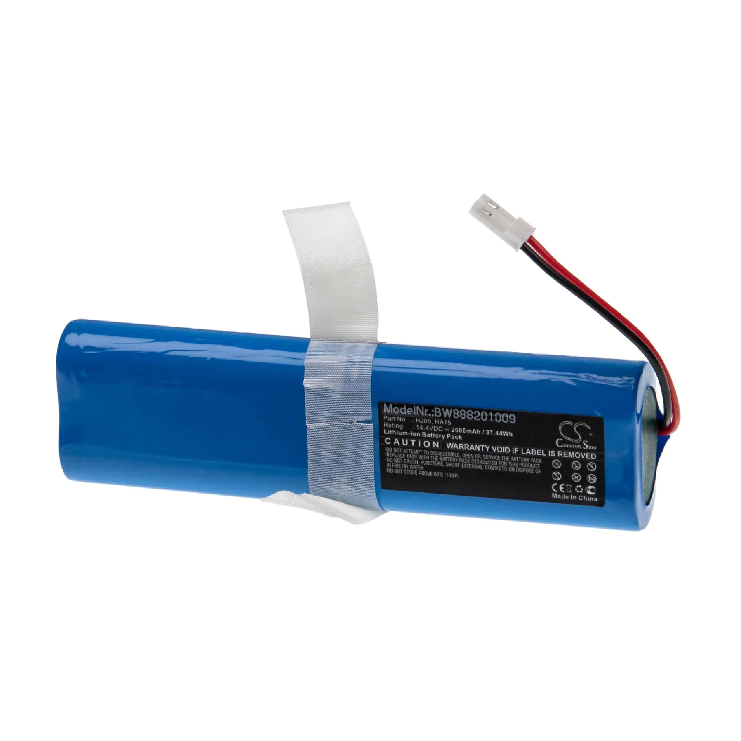 Batterie remplace Medion HJ08, HA15 pour robot aspirateur - 2600mAh 14,4V Li-ion