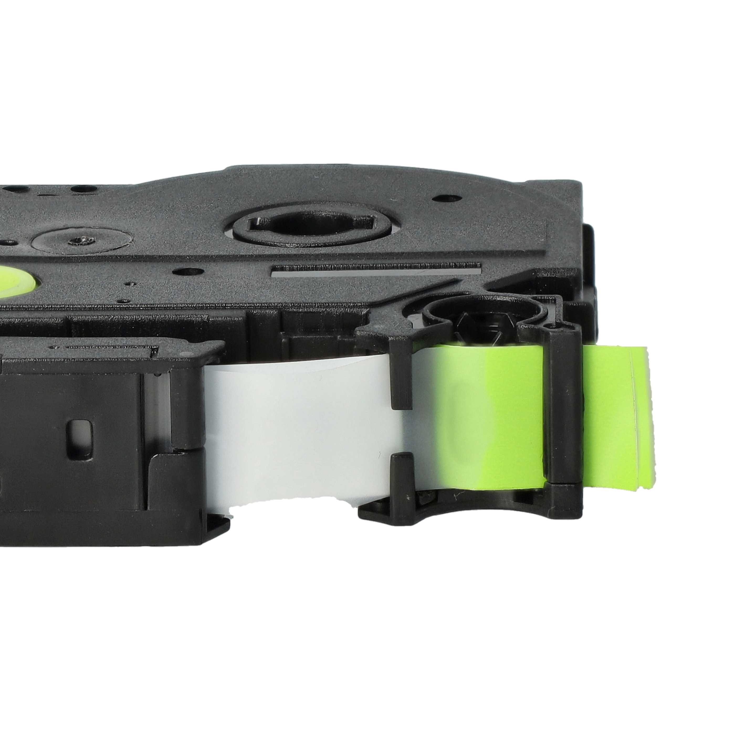 Cassette à ruban remplace Brother TZE-MQG35 - 12mm lettrage Blanc ruban Vert claire