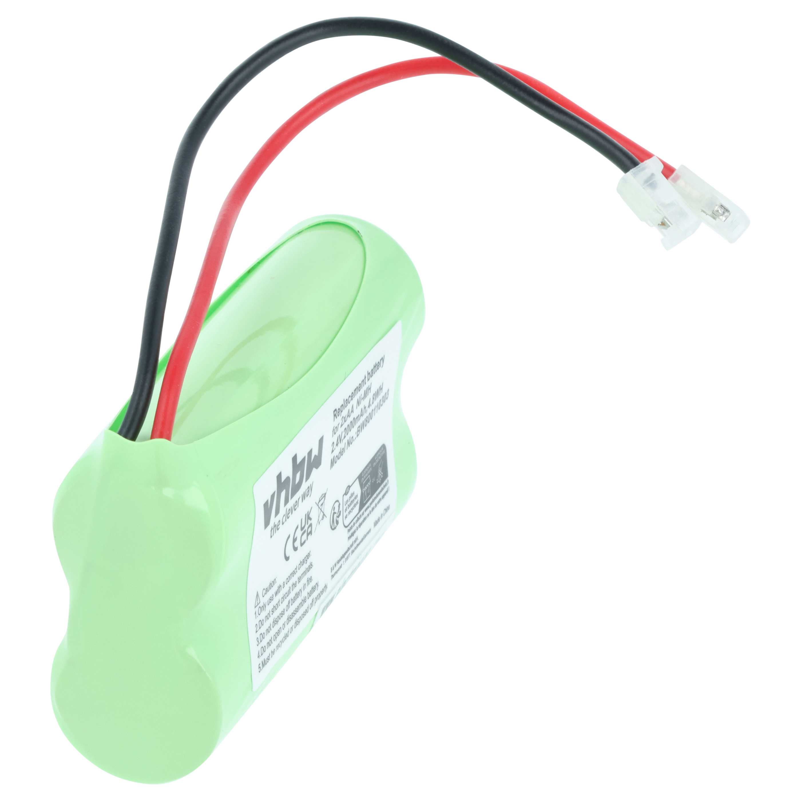 Batterie divers appareils - 2000mAh 2,4V NiMH remplacement pour 2x AA Mignon