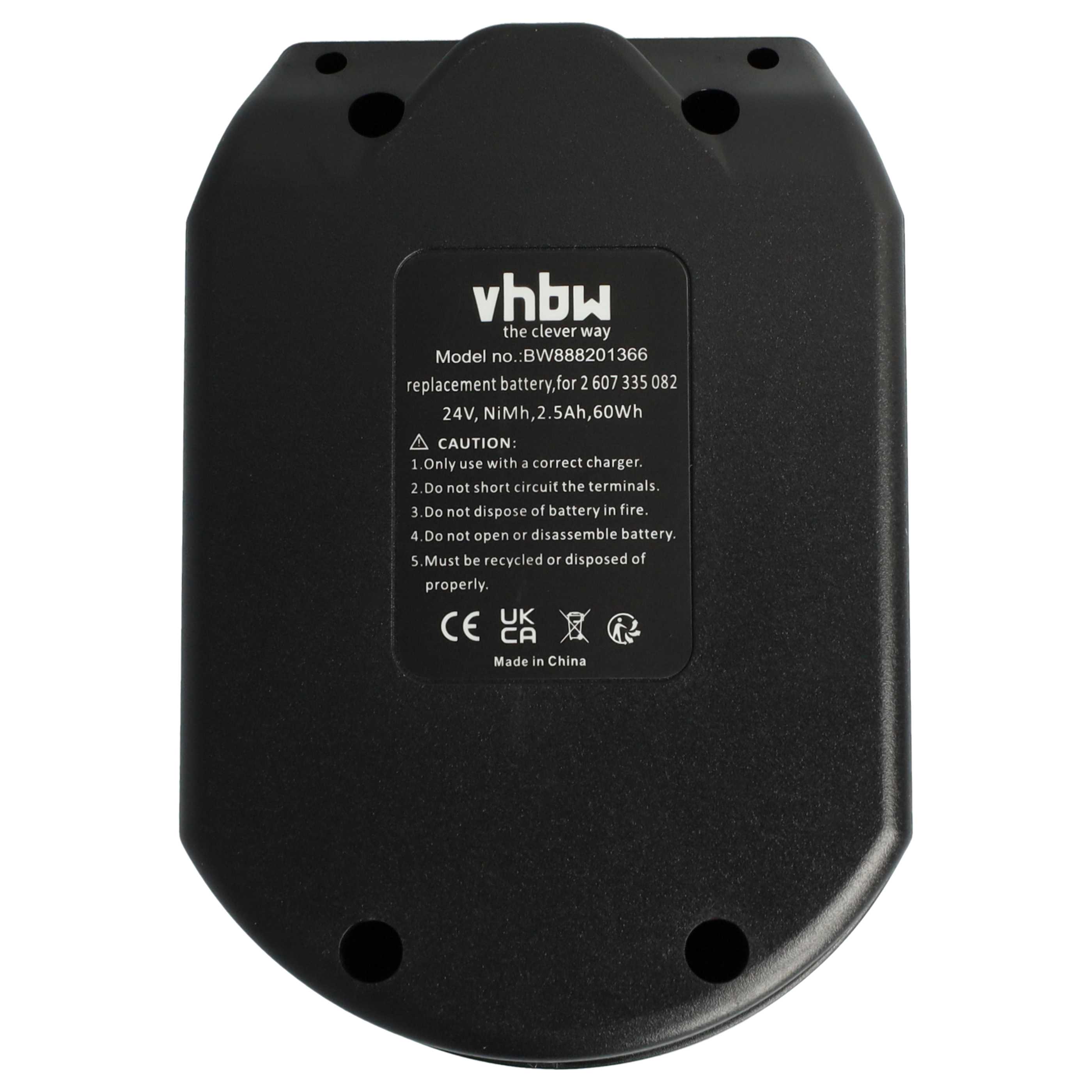 Battery replaces Bosch 2 607 335 082, 1617334082, 2607335082 Electric Power Tool - 2500 mAh, 24 V, NiMH