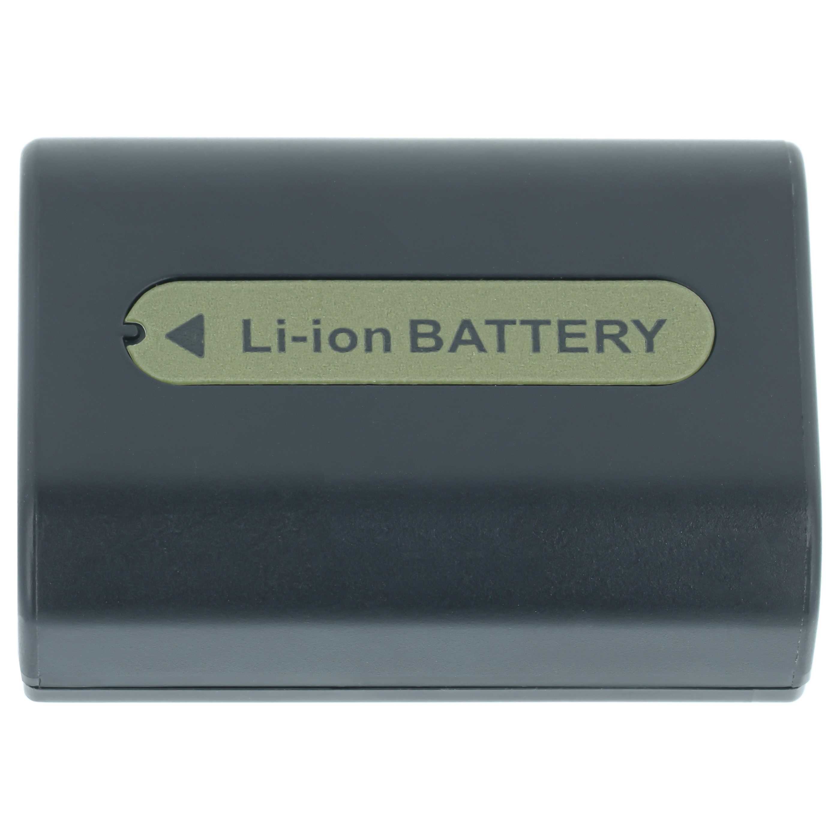 Batteria sostituisce Sony NP-FH70, NP-FH40, NP-FH100, NP-FH50 per fotocamera - 650mAh 7,2V Li-Ion