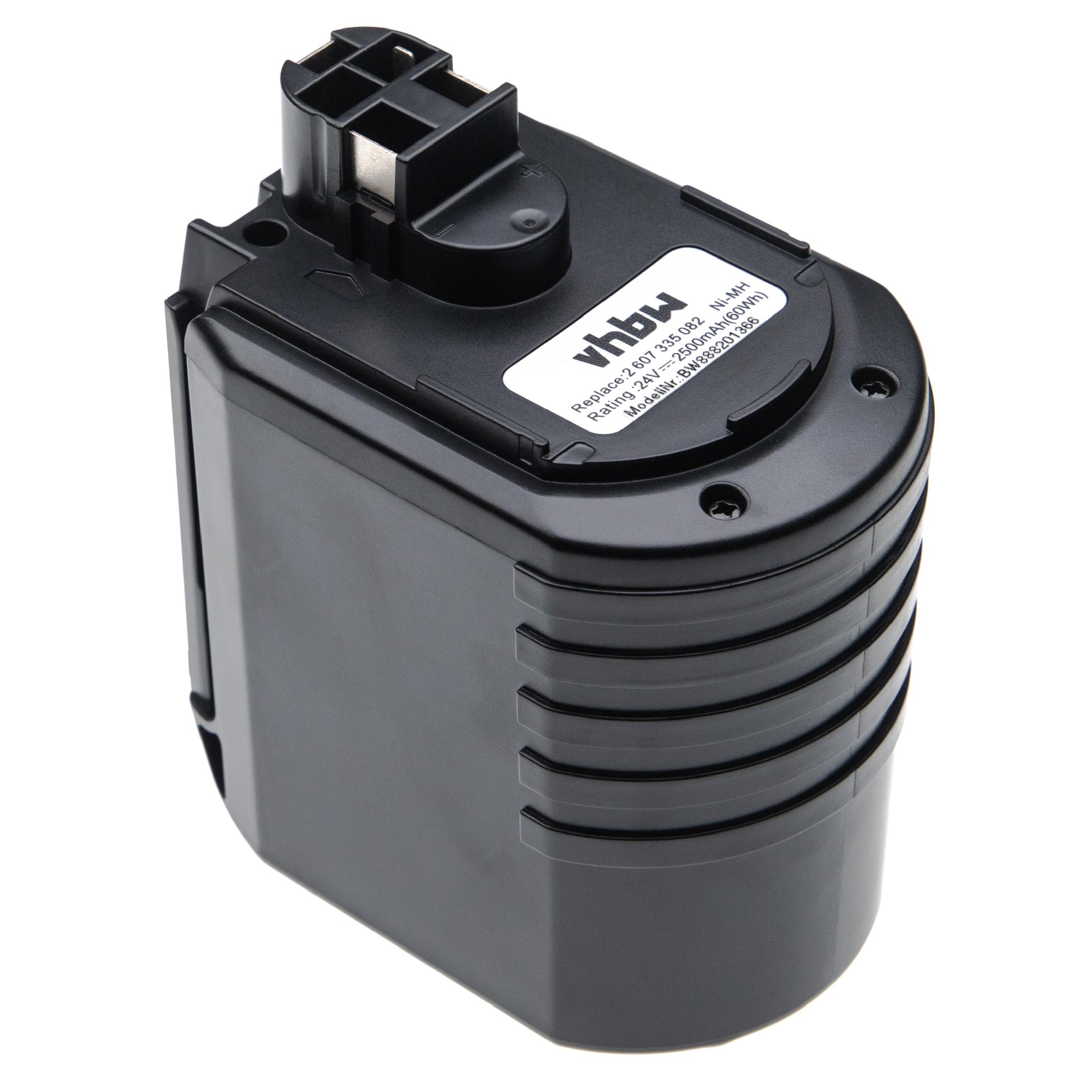 Batterie remplace Bosch 2 607 335 082, 1617334082, 2607335082 pour outil électrique - 2500 mAh, 24 V, NiMH