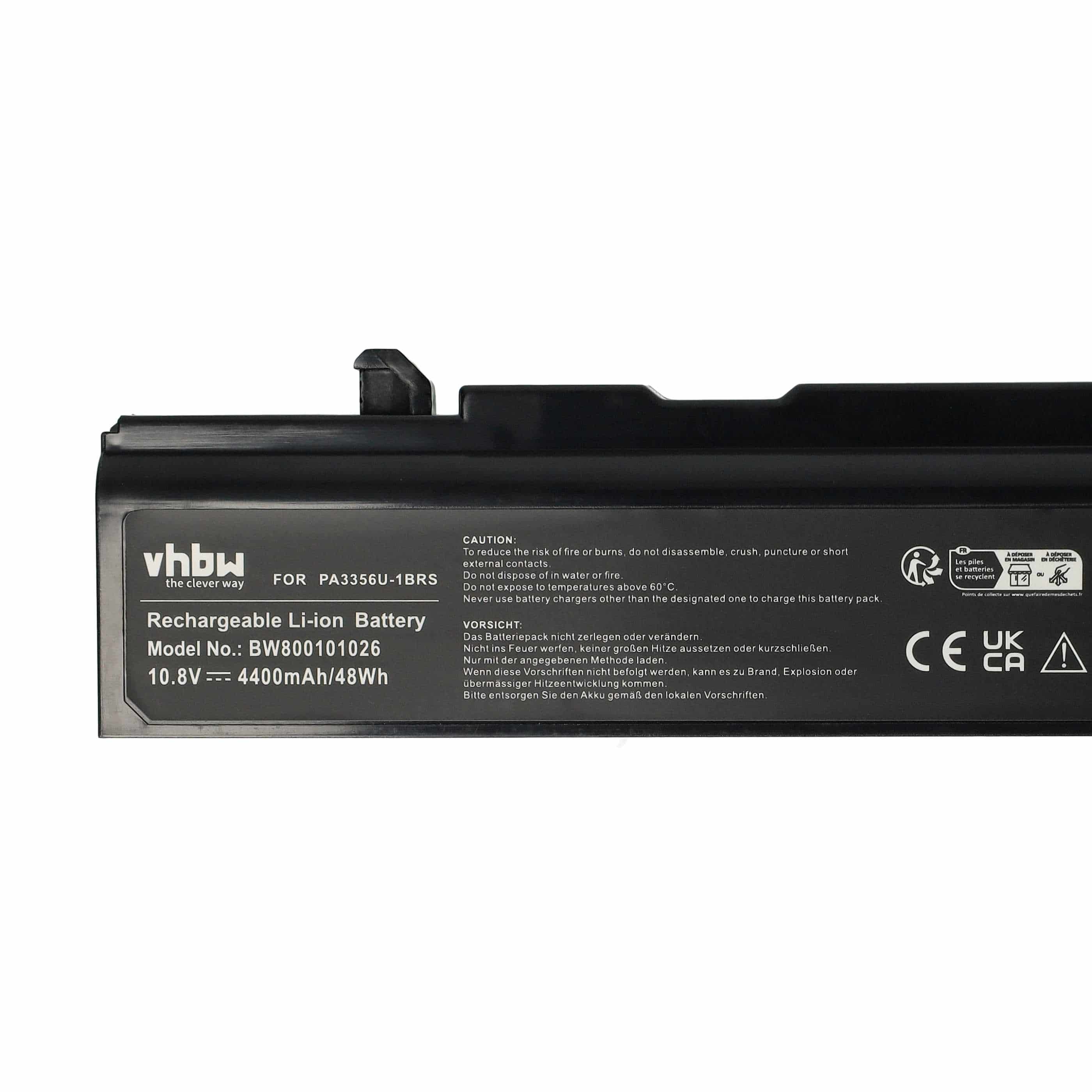 Akumulator do laptopa zamiennik Toshiba PA3356U-1BRS, A9-S9020V, PA3356U-1BAS - 4400 mAh 10,8 V Li-Ion, czarny