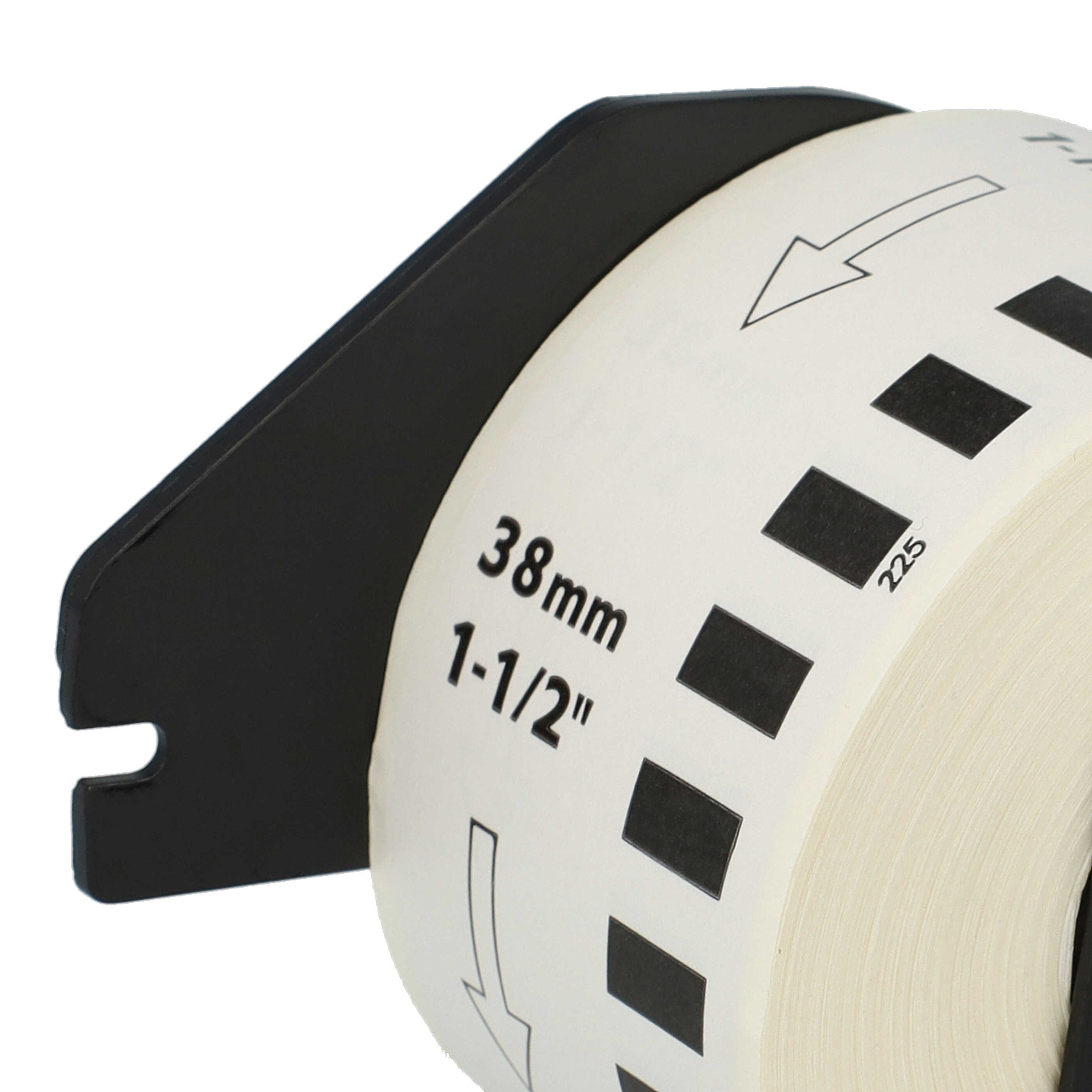 2x Labels replaces Brother DK-22225 for Labeller - 38 mm x 30.48m + Holder