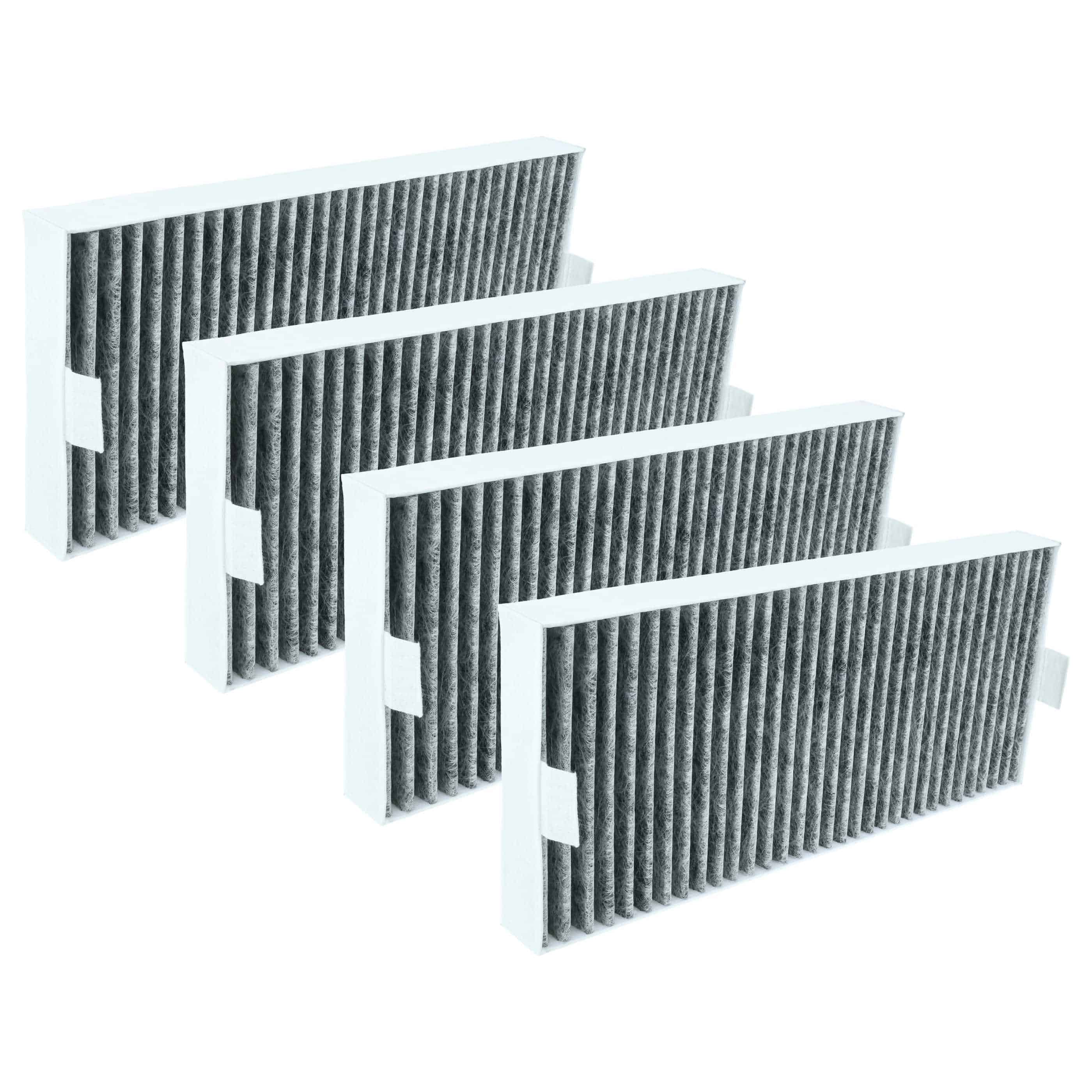 4x Filtres à charbon actif remplace Miele DKF 35-S, 12187430 pour hotte Miele