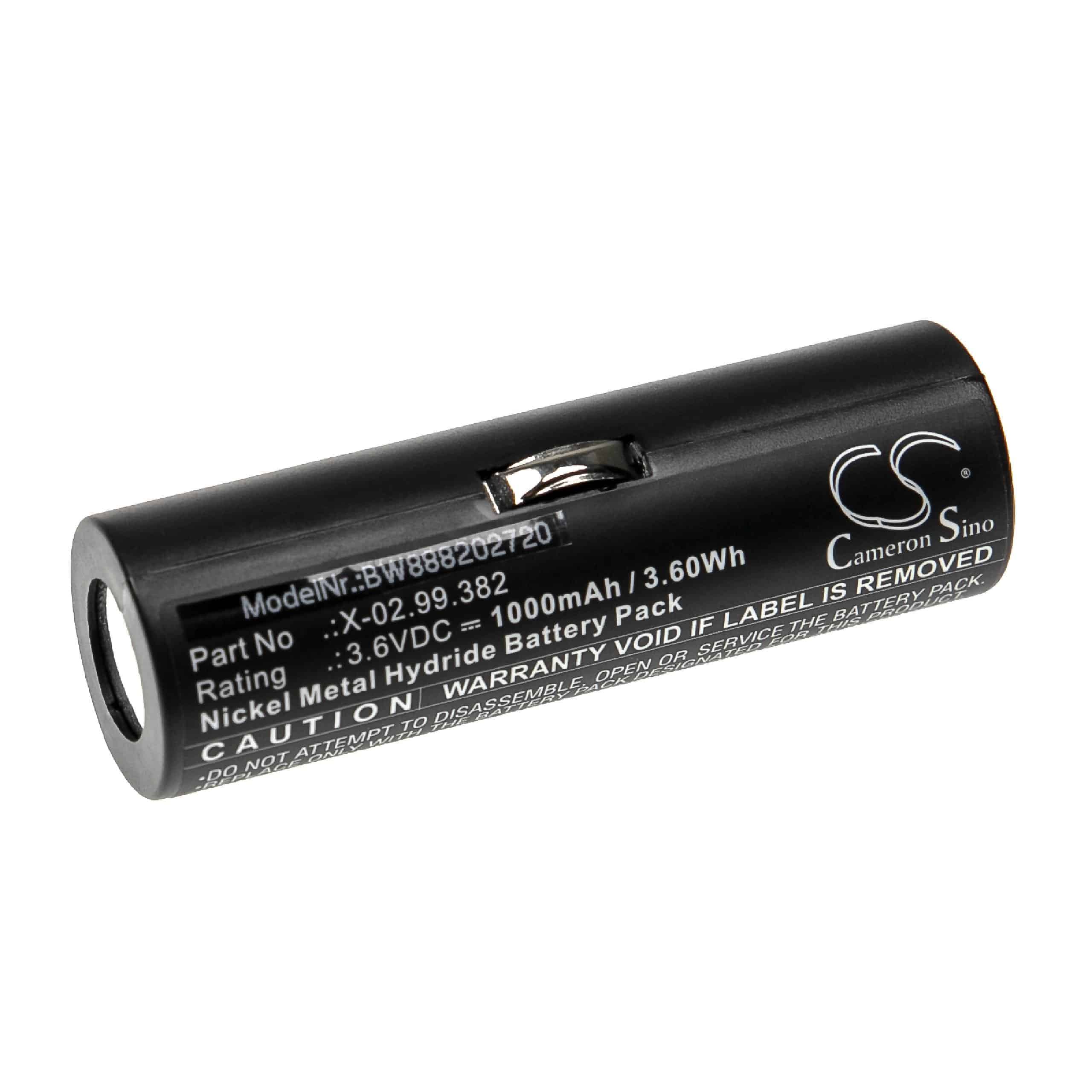 Medical Equipment Replacement Battery for Heine Beta 200 - 1000mAh 3.6V NiMH