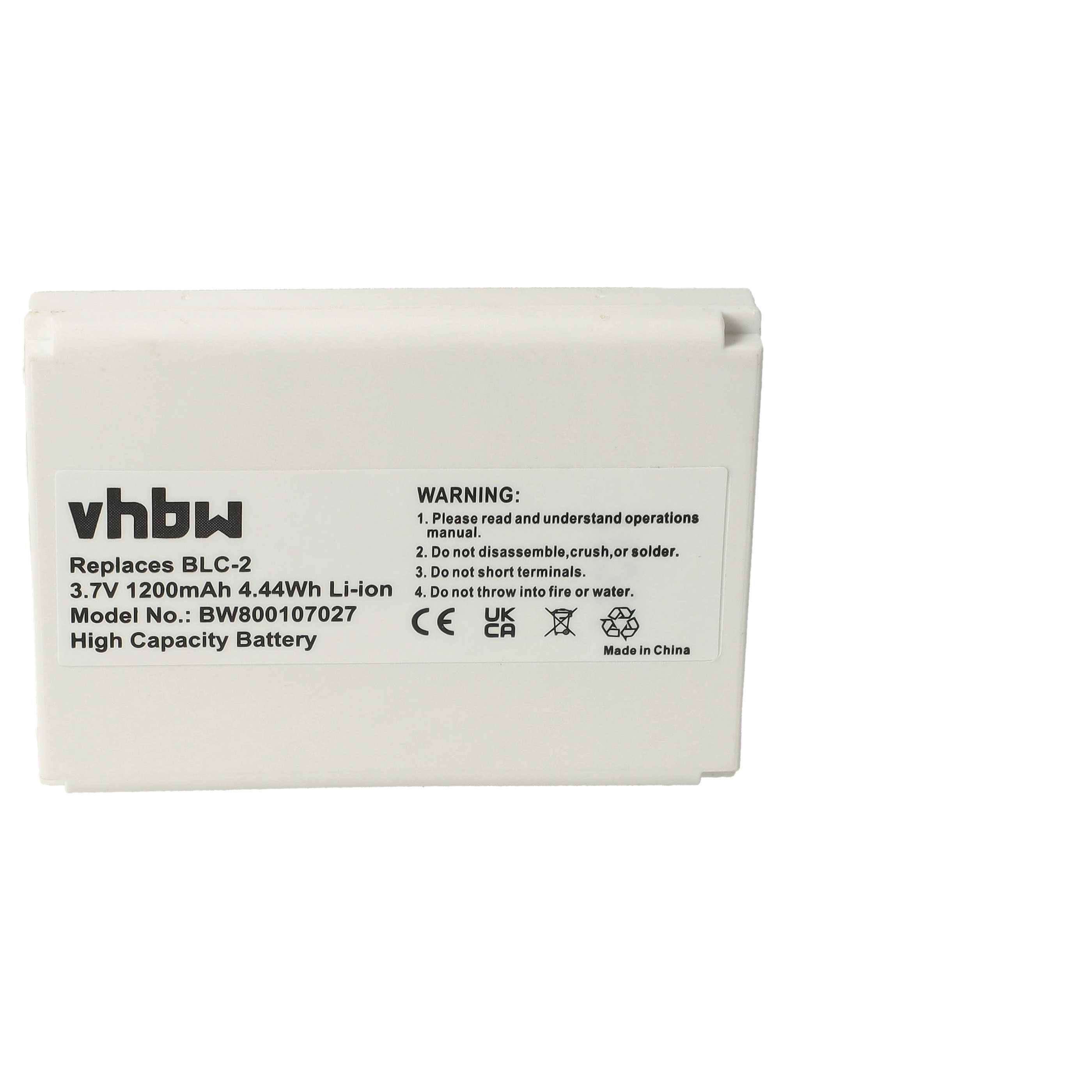 Batteria sostituisce CipherLab BA-80S1A2, KB1B371200005 per cellulare - 1200mAh 3,7V Li-Ion 