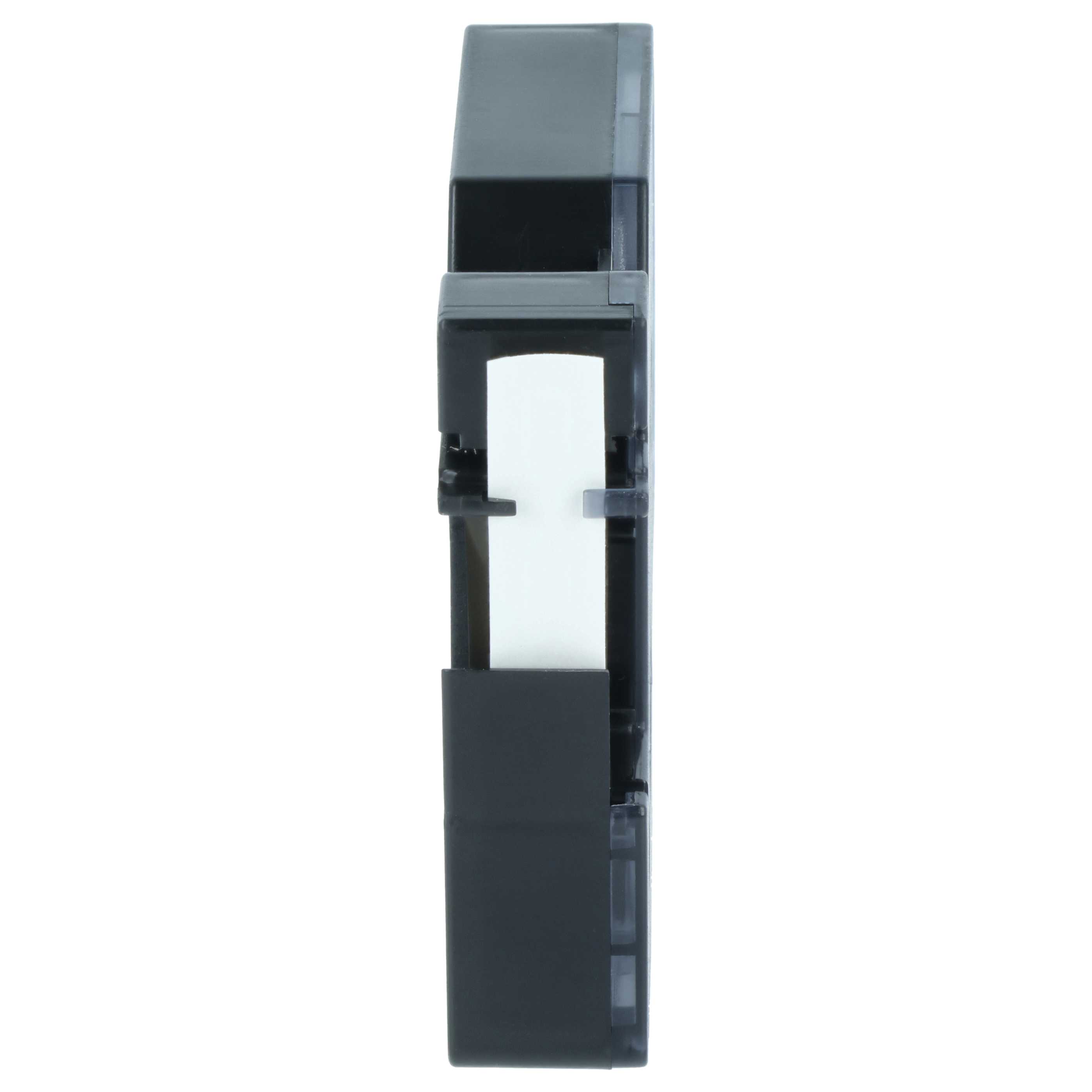 Cassette à ruban remplace Dymo 18443 - 9mm lettrage Noir ruban Blanc, vinyle, plastique