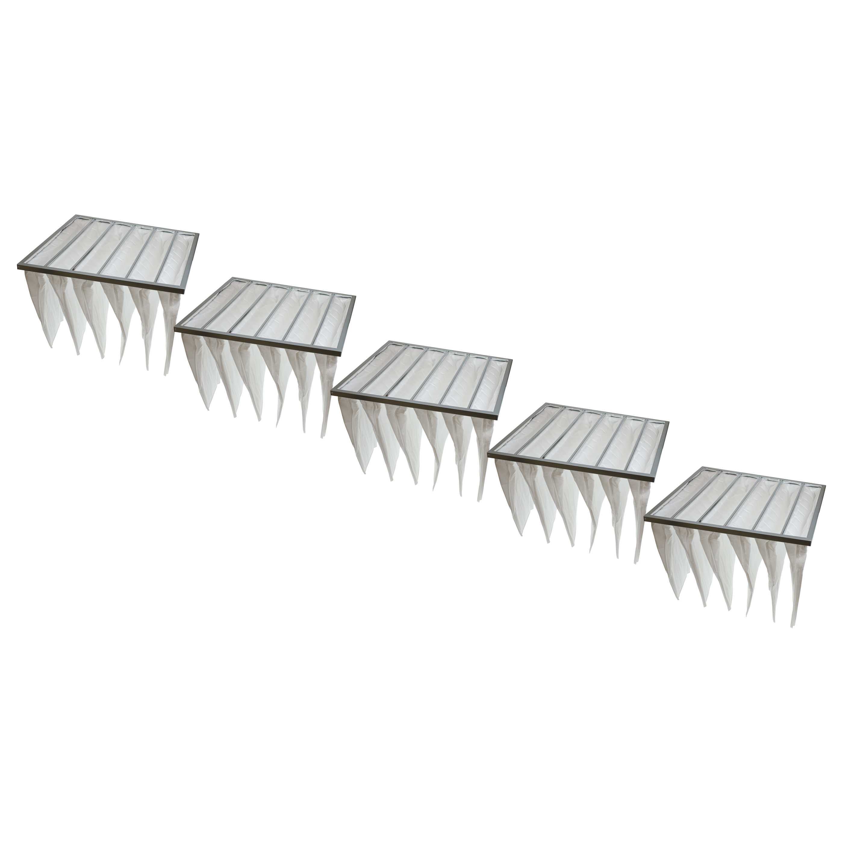 5x Taschenfilter G4 Klimaanlagen, Lüftungsanlagen - 59,5 x 59,2 x 4,7 cm
