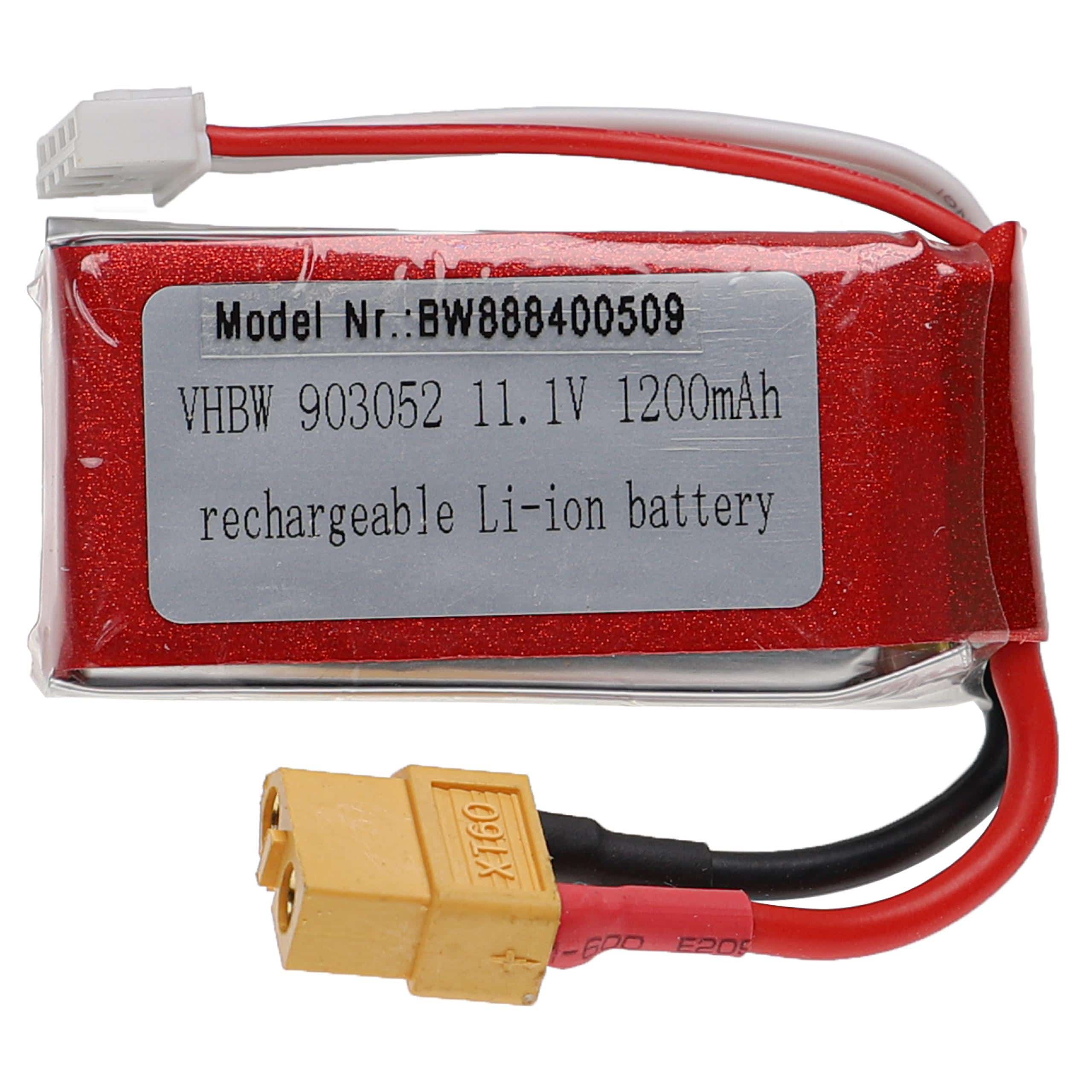 Batería para dispositivos modelismo - 1200 mAh 11,1 V Li-Ion, XT60