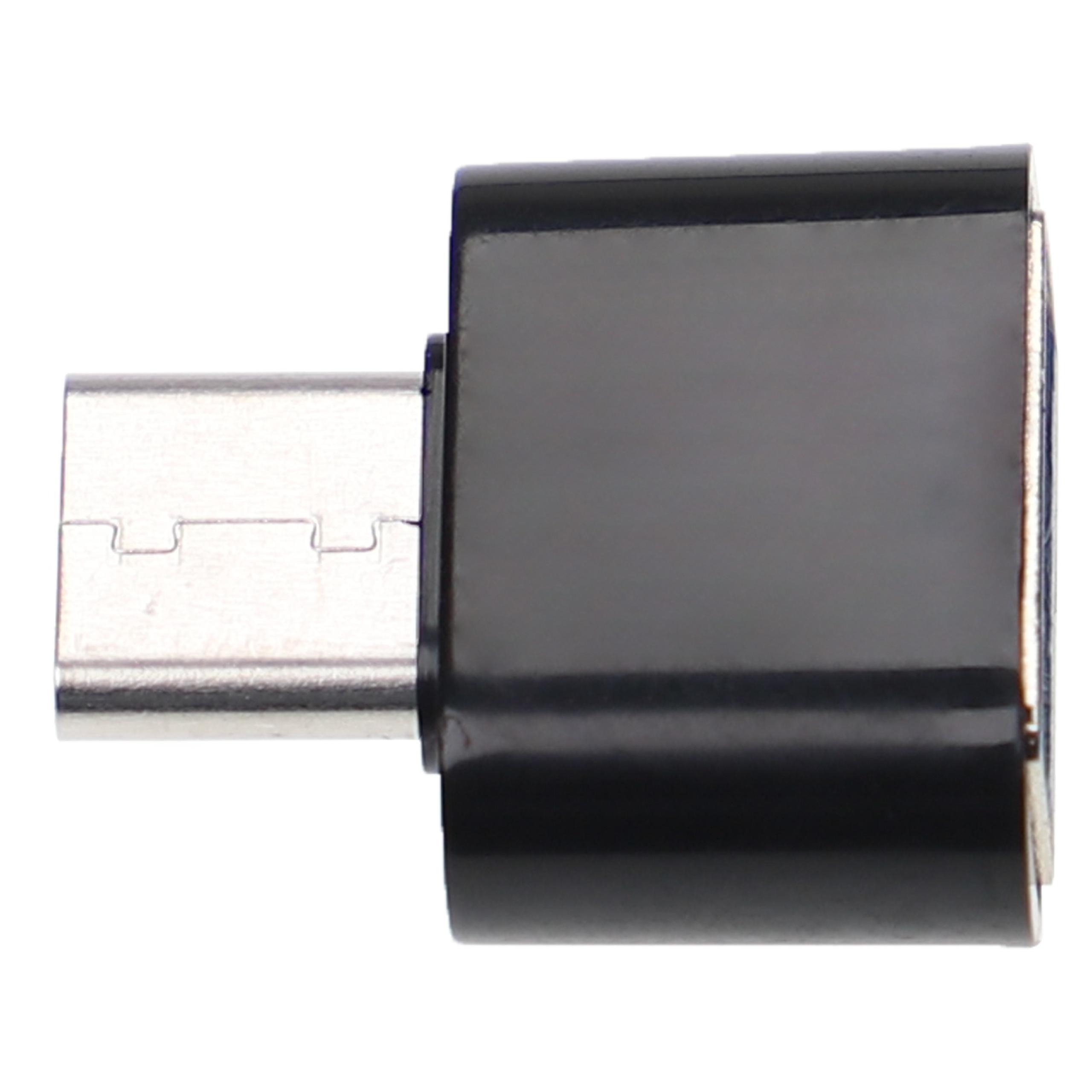 vhbw Adapter USB Typ C (m) auf USB 3.0 (w) Smartphone, Tablet, Notebook - Schwarz