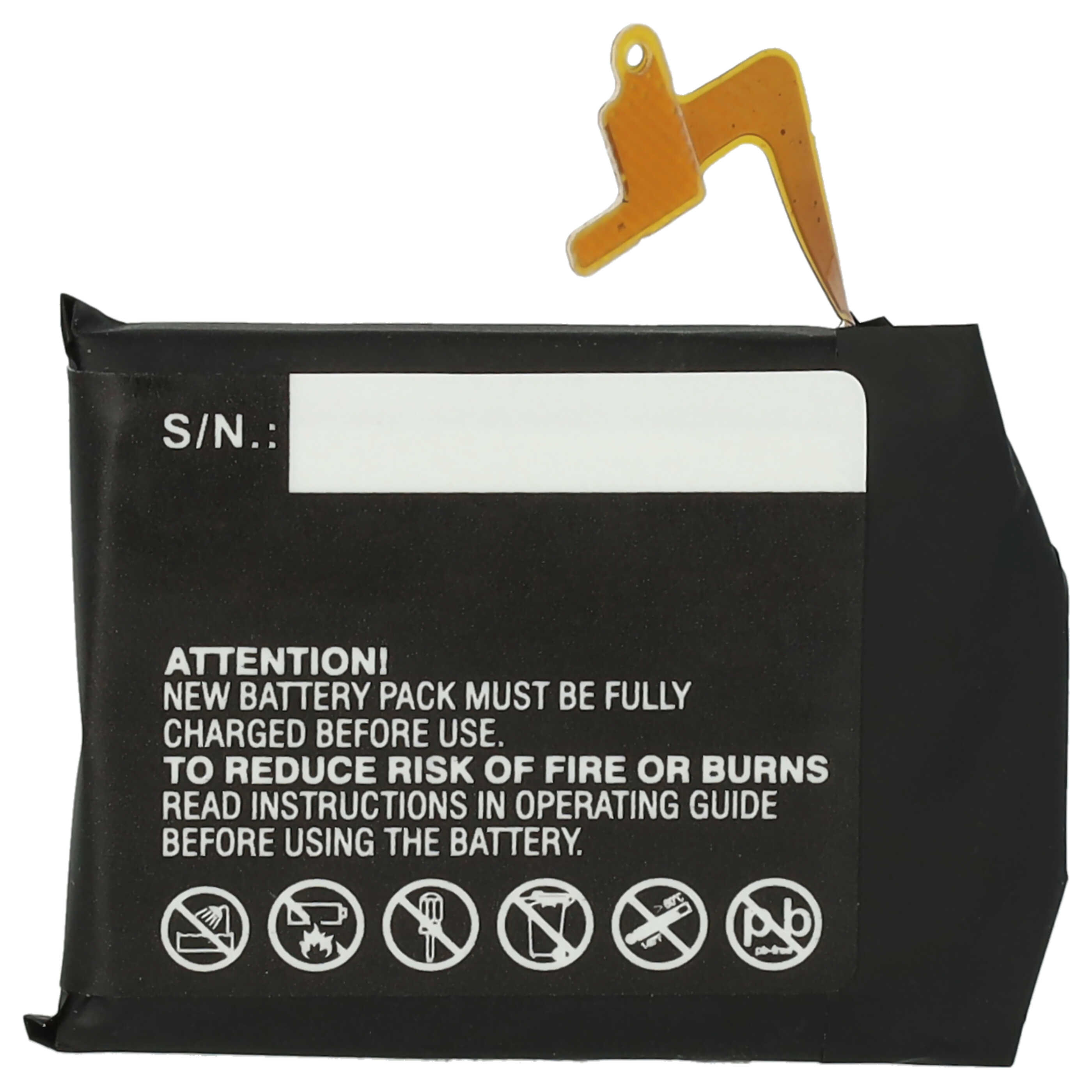 Smartwatch Battery replaces Samsung EB-BR760ABE, EB-BR760 - 350 mAh 3.85 V Li-polymer + Tools