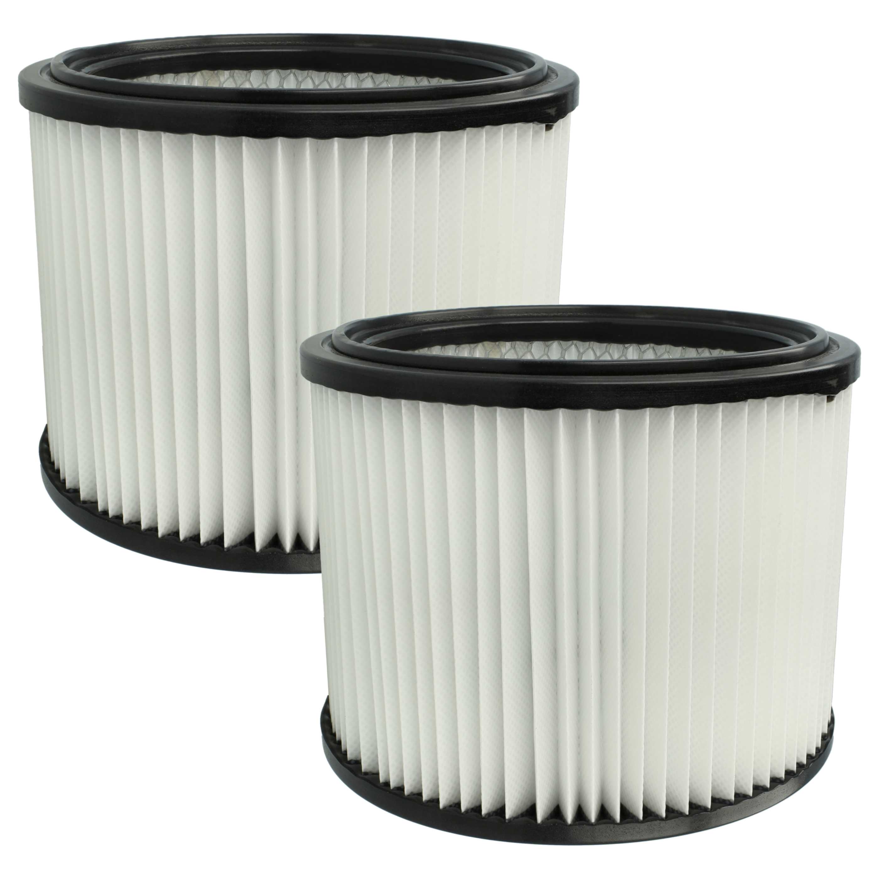 2x cartridge filter replaces Starmix FPP 3500 WS, 460727 for Starmix Vacuum Cleaner, black / white