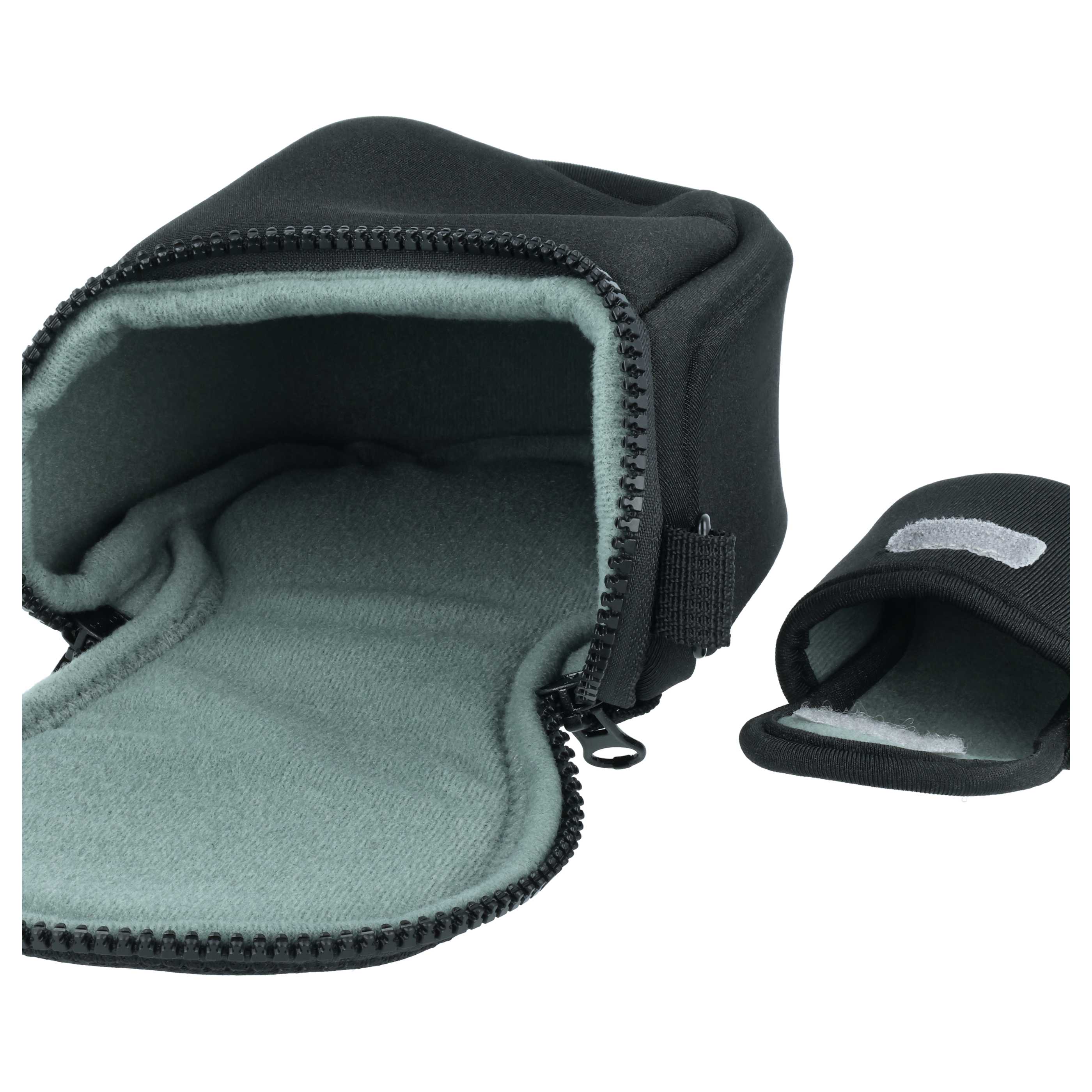Camera Case suitable for Fujifilm, JVC, Panasonic, Nikon Camera etc. - black, 151 x 150 x 76 mm + Shoulder Str