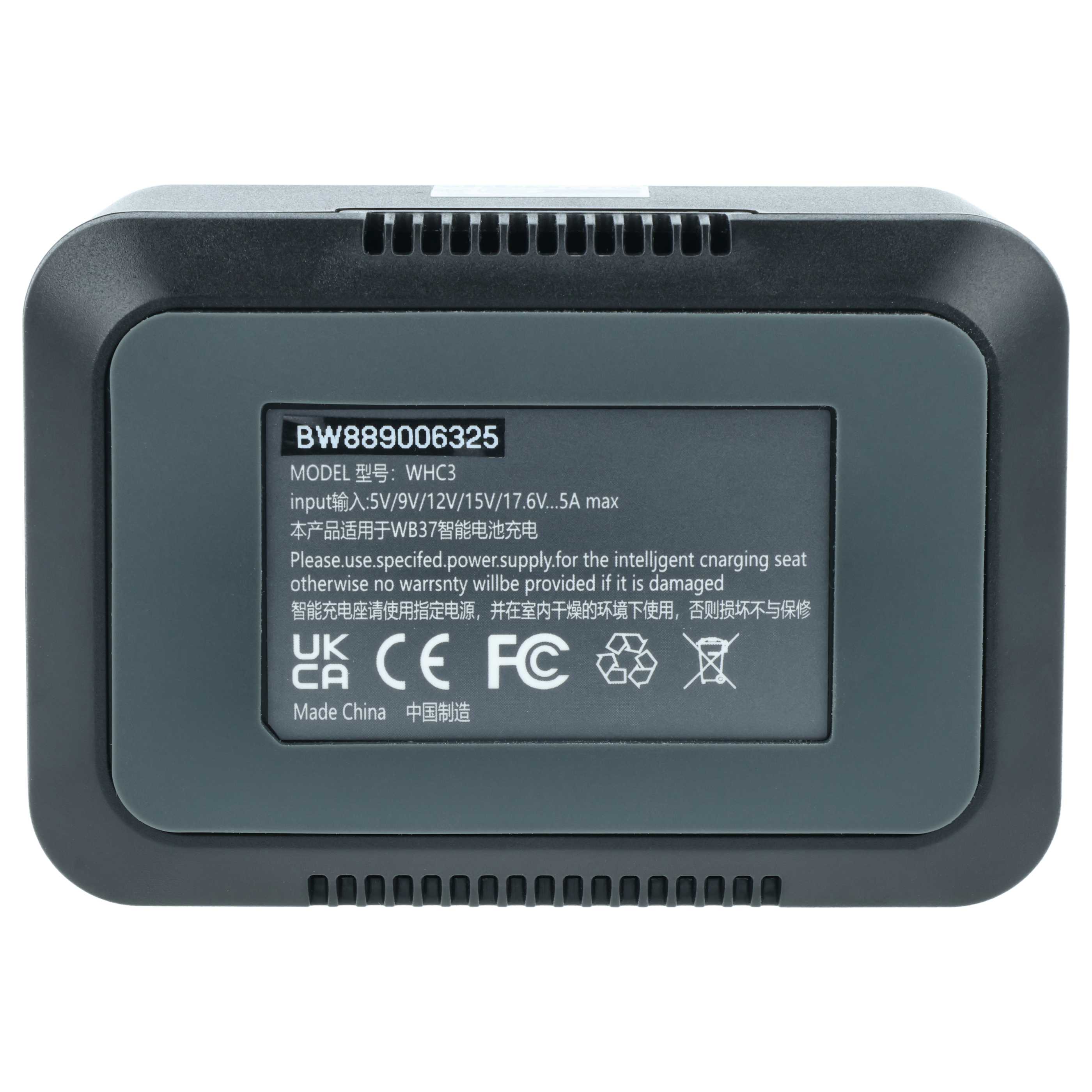 Battery Charger USB-C + Cable USB-C replaces DJI WCH3 for DJI Digital Camera